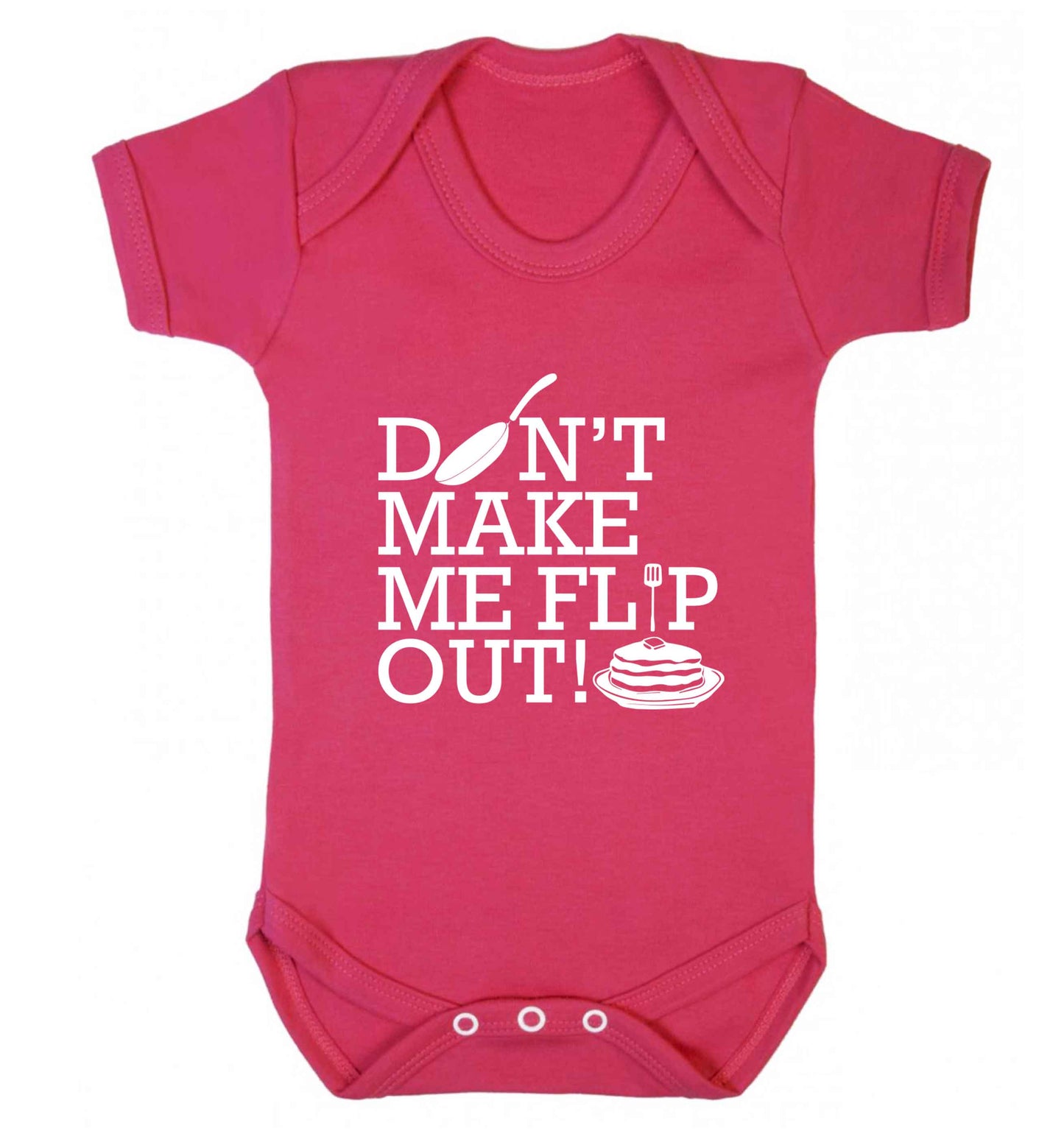 Don't make me flip out baby vest dark pink 18-24 months