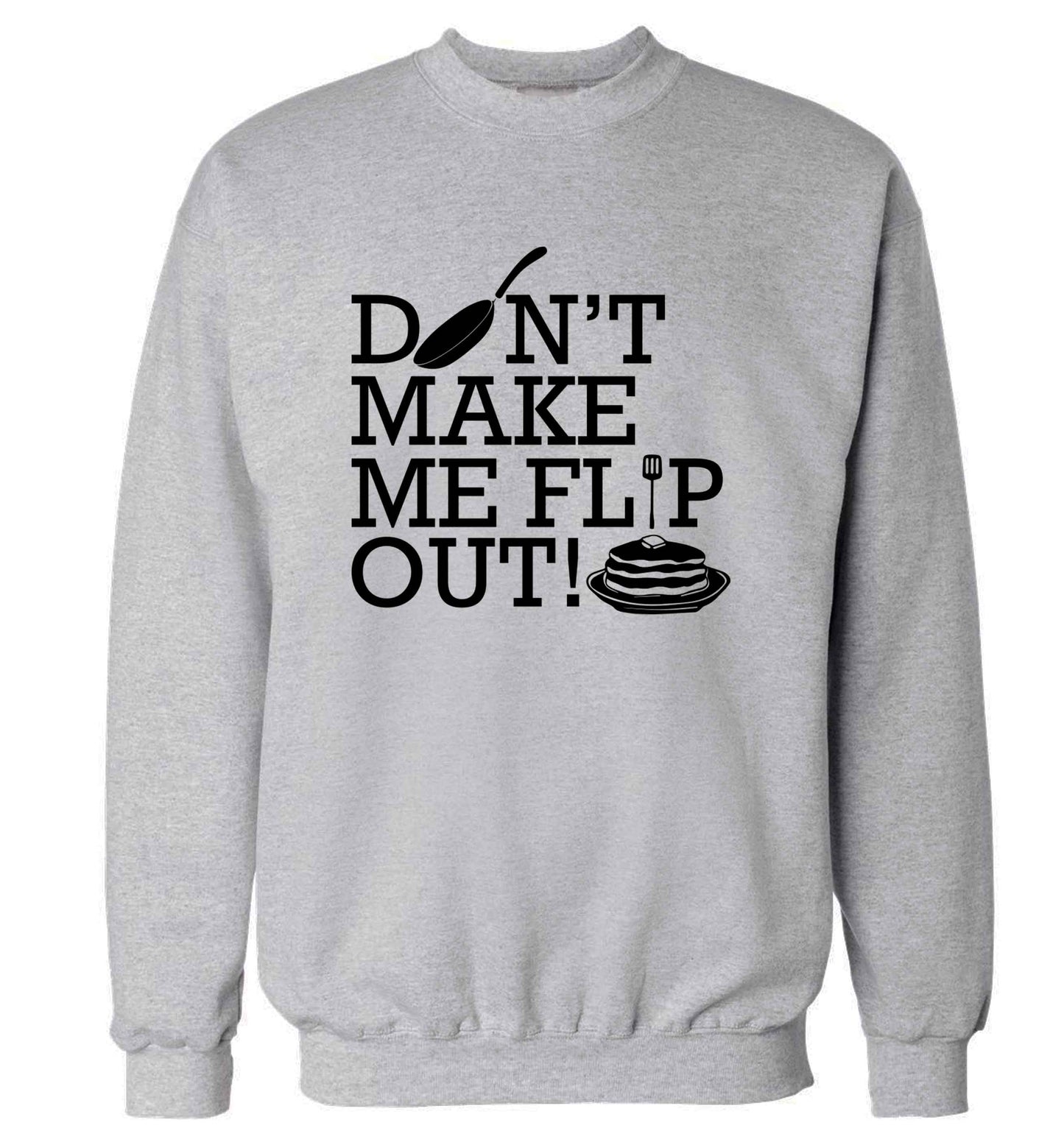 Don't make me flip out adult's unisex grey sweater 2XL