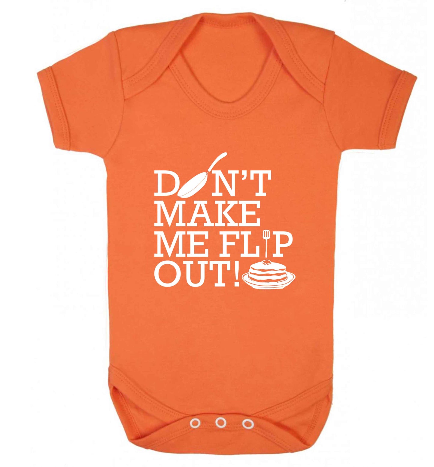 Don't make me flip out baby vest orange 18-24 months