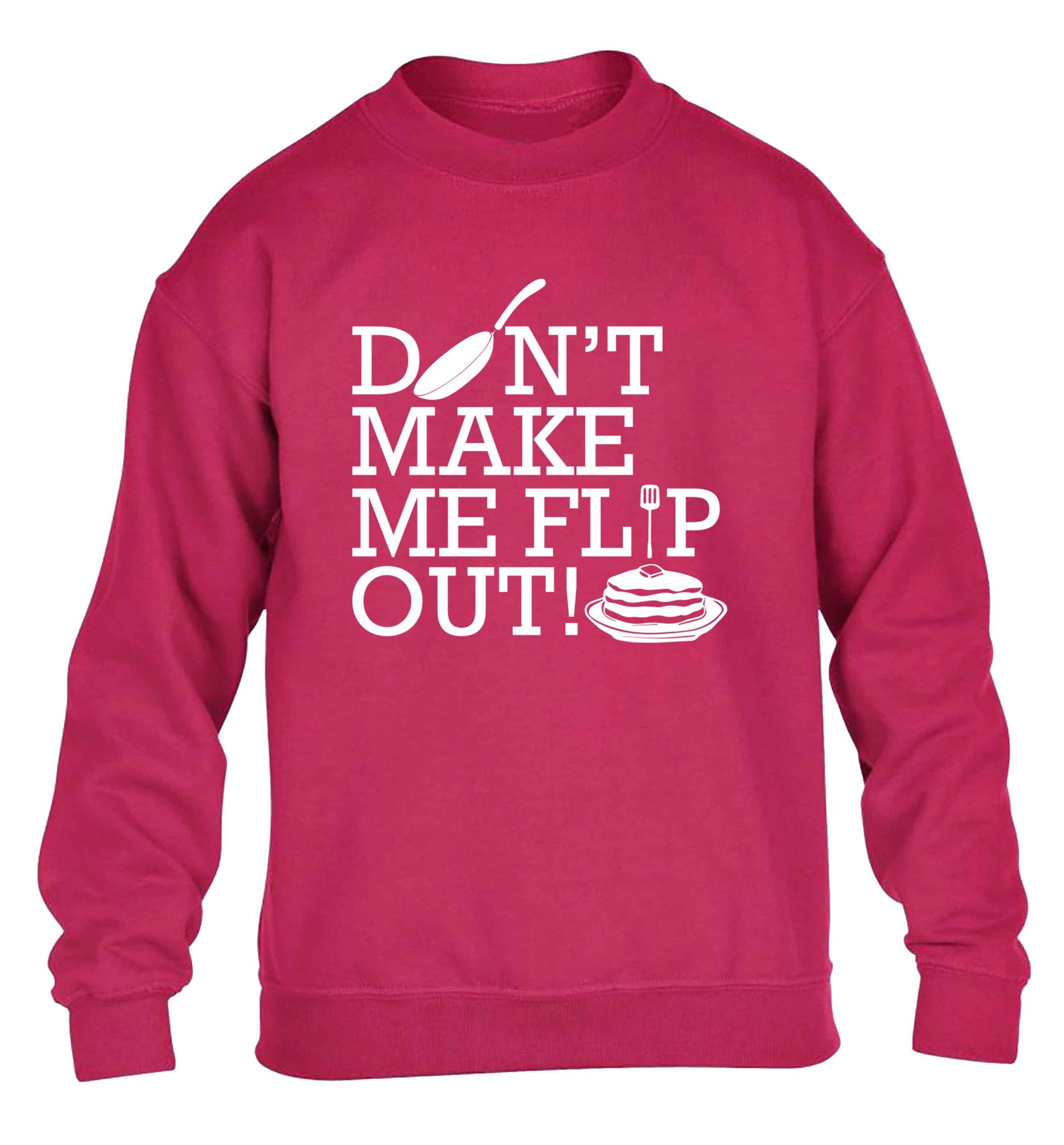 Don't make me flip out children's pink sweater 12-13 Years