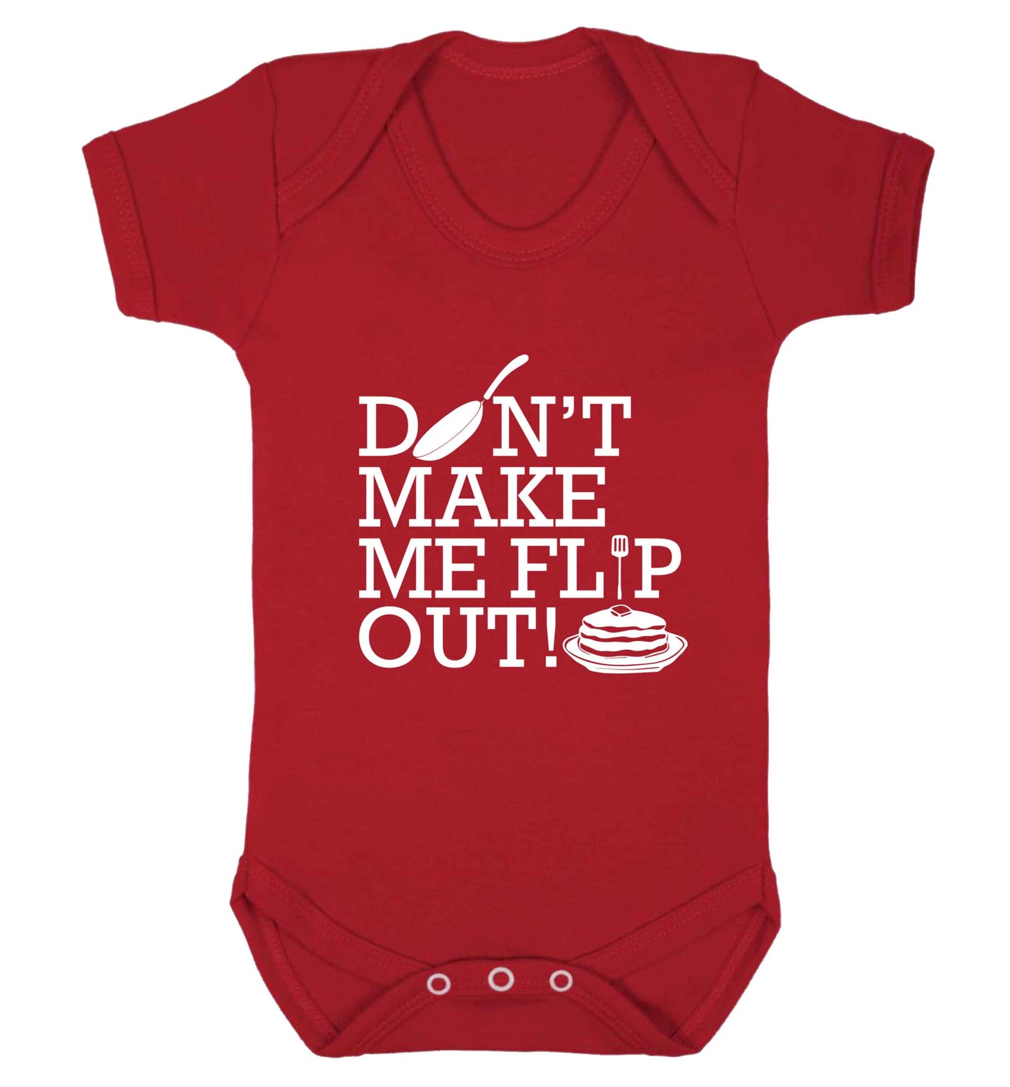 Don't make me flip out baby vest red 18-24 months