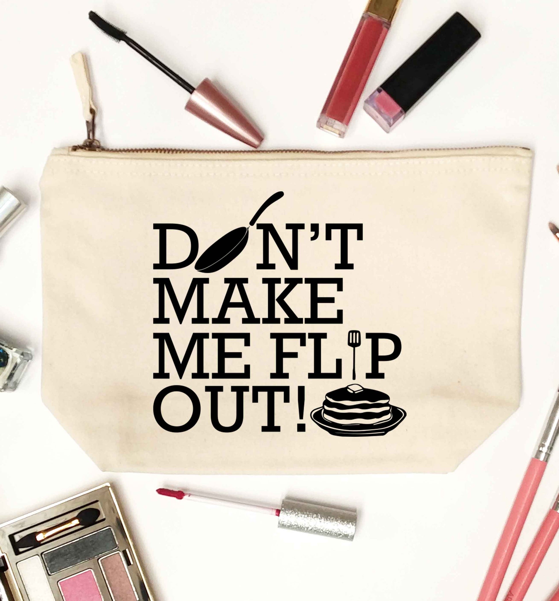 Don't make me flip out natural makeup bag