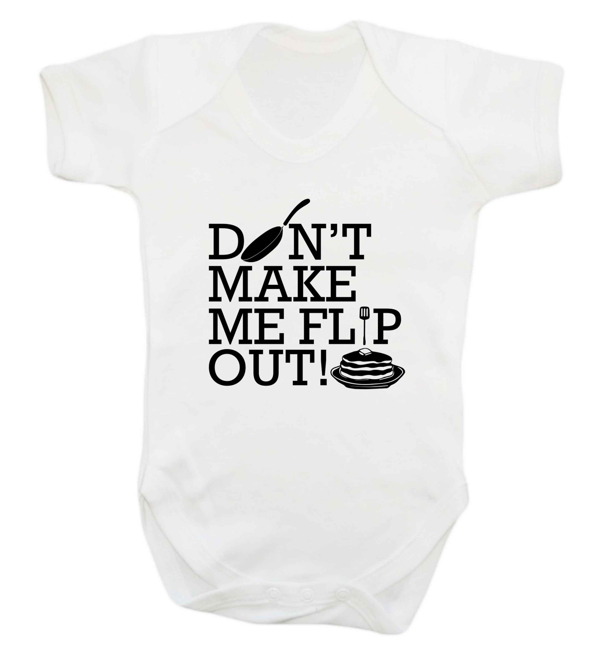 Don't make me flip out baby vest white 18-24 months