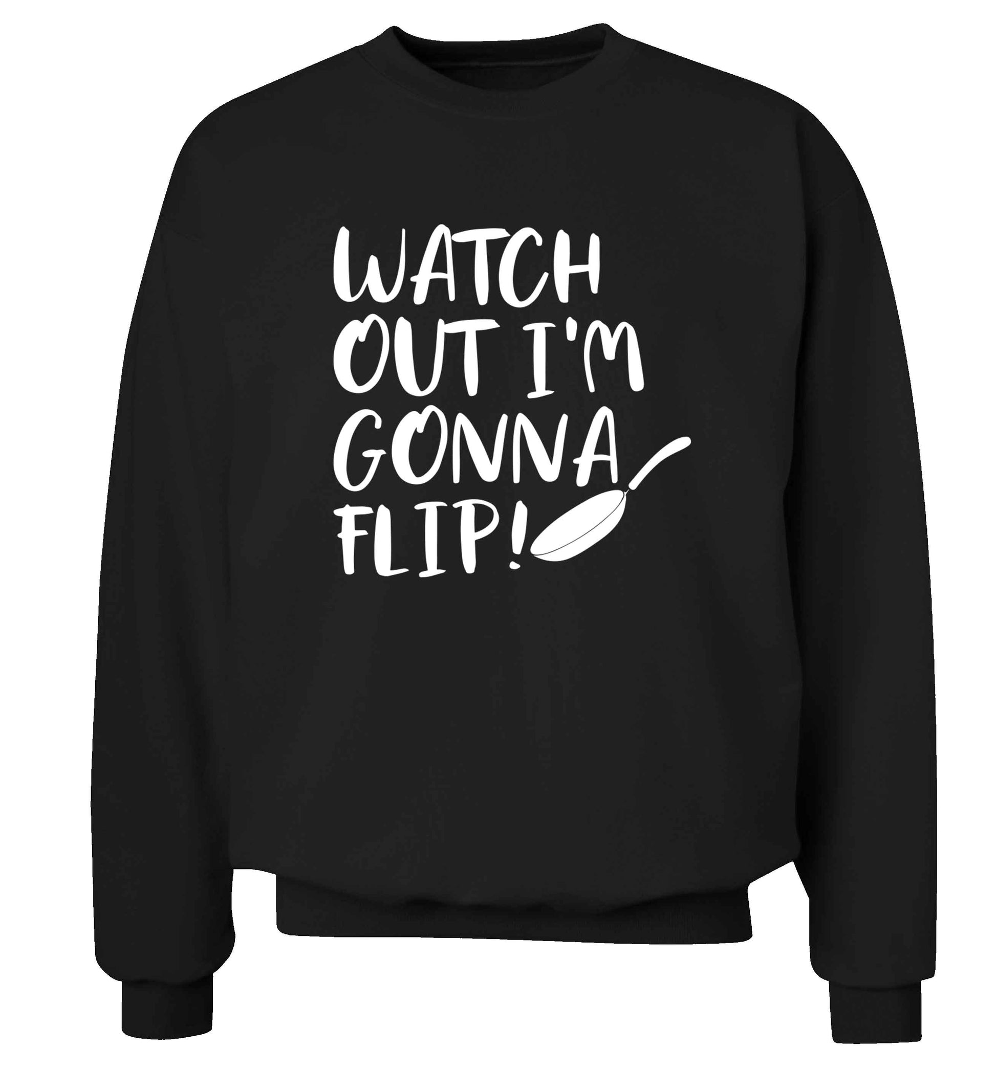 Watch out I'm gonna flip! adult's unisex black sweater 2XL