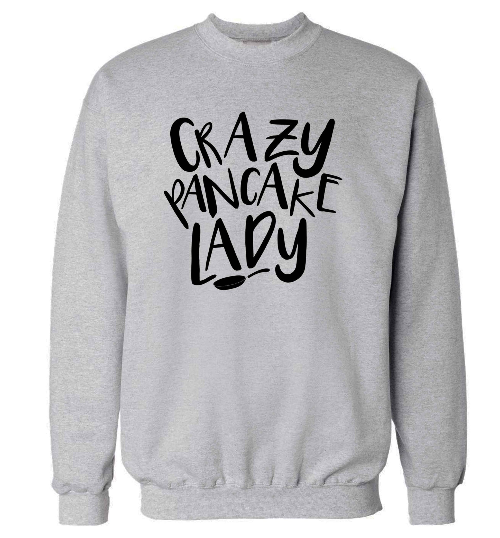 Crazy pancake lady adult's unisex grey sweater 2XL