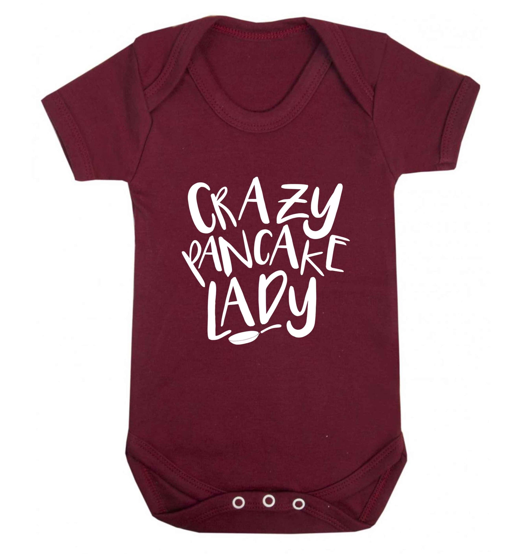 Crazy pancake lady baby vest maroon 18-24 months