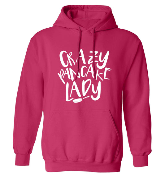 Crazy pancake lady adults unisex pink hoodie 2XL