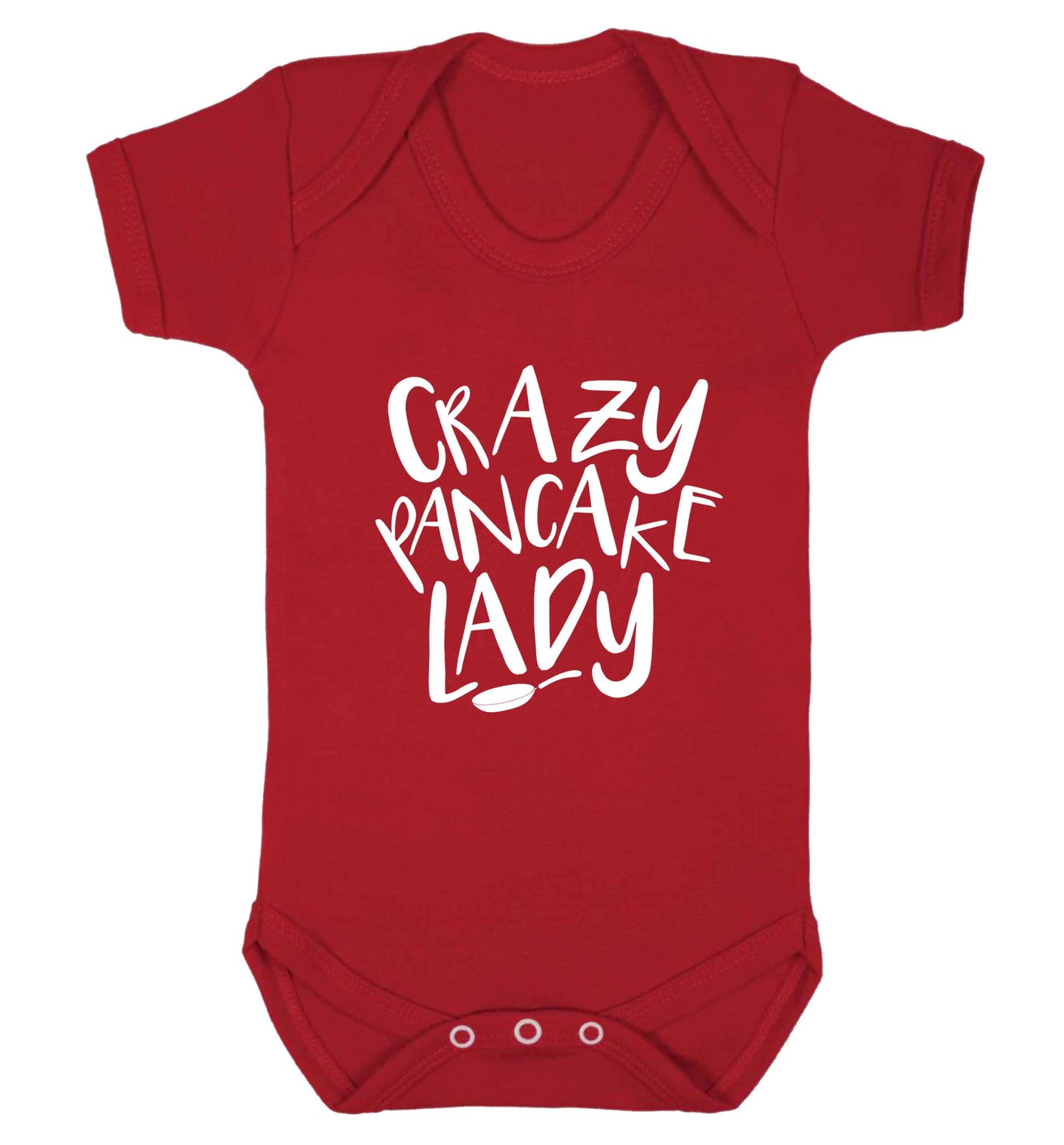 Crazy pancake lady baby vest red 18-24 months