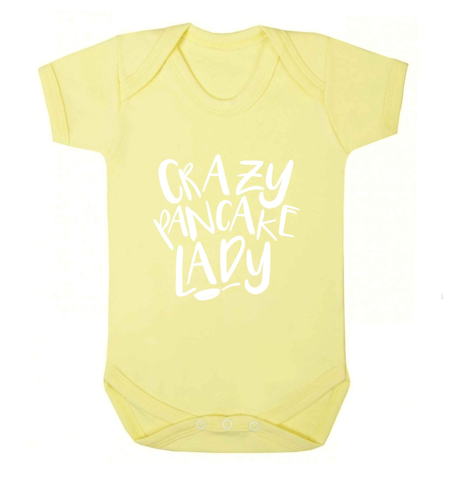 Crazy pancake lady baby vest pale yellow 18-24 months