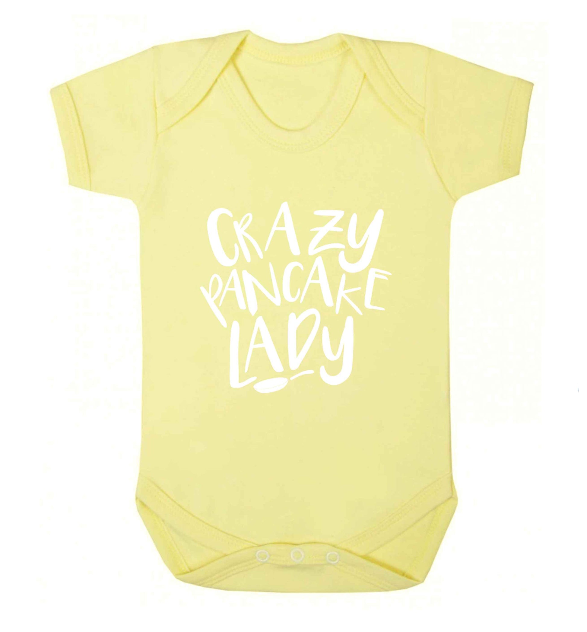 Crazy pancake lady baby vest pale yellow 18-24 months