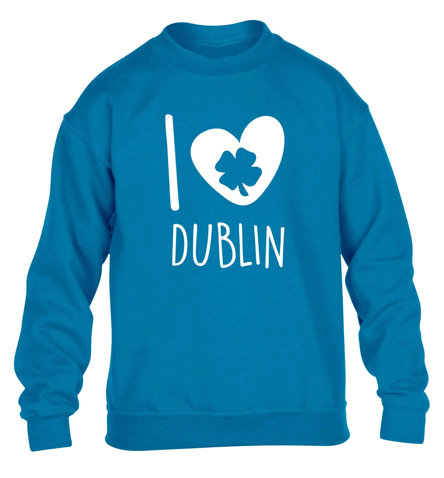 I love Dublin children's blue sweater 12-13 Years