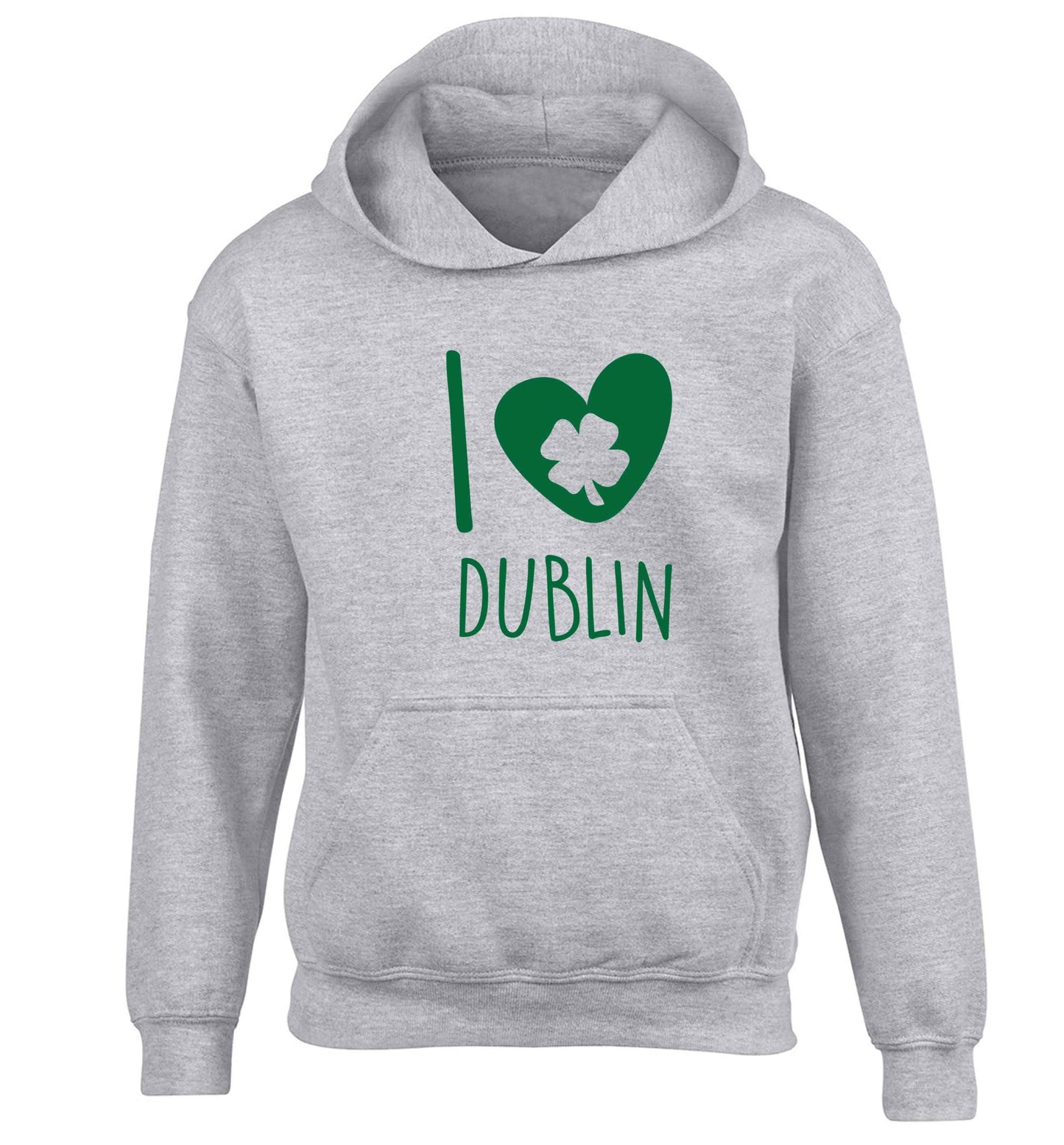 I love Dublin children's grey hoodie 12-13 Years