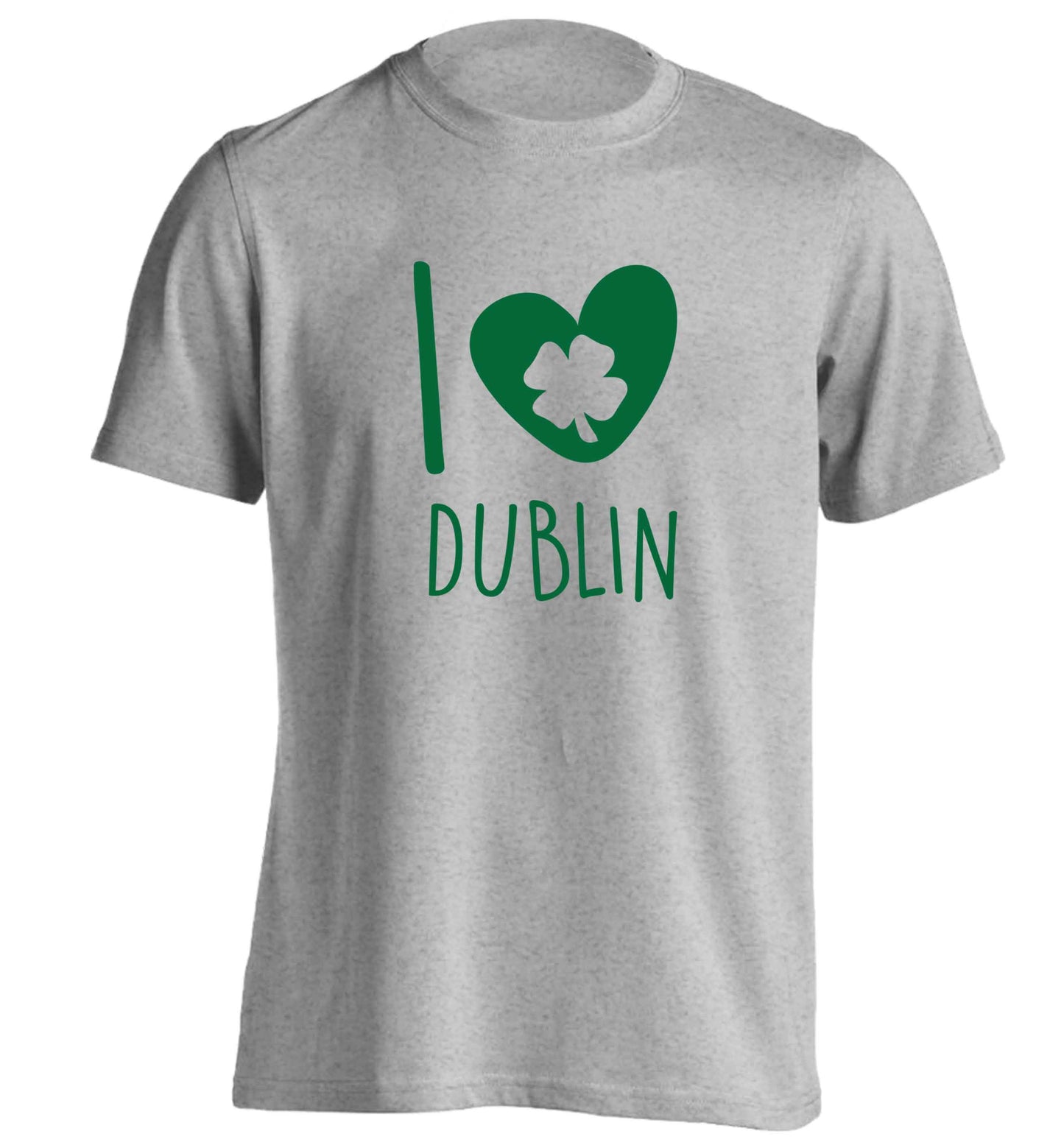 I love Dublin adults unisex grey Tshirt 2XL