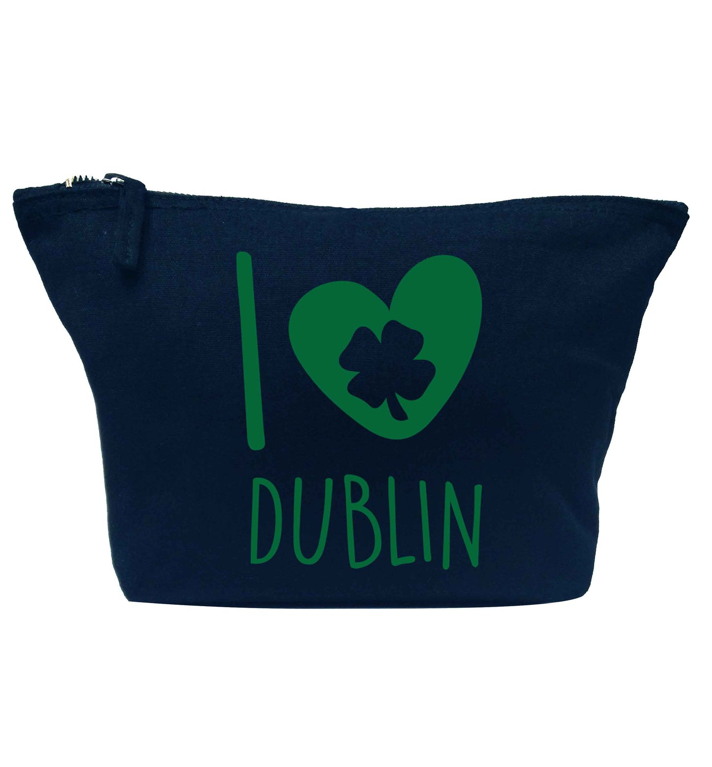 I love Dublin navy makeup bag