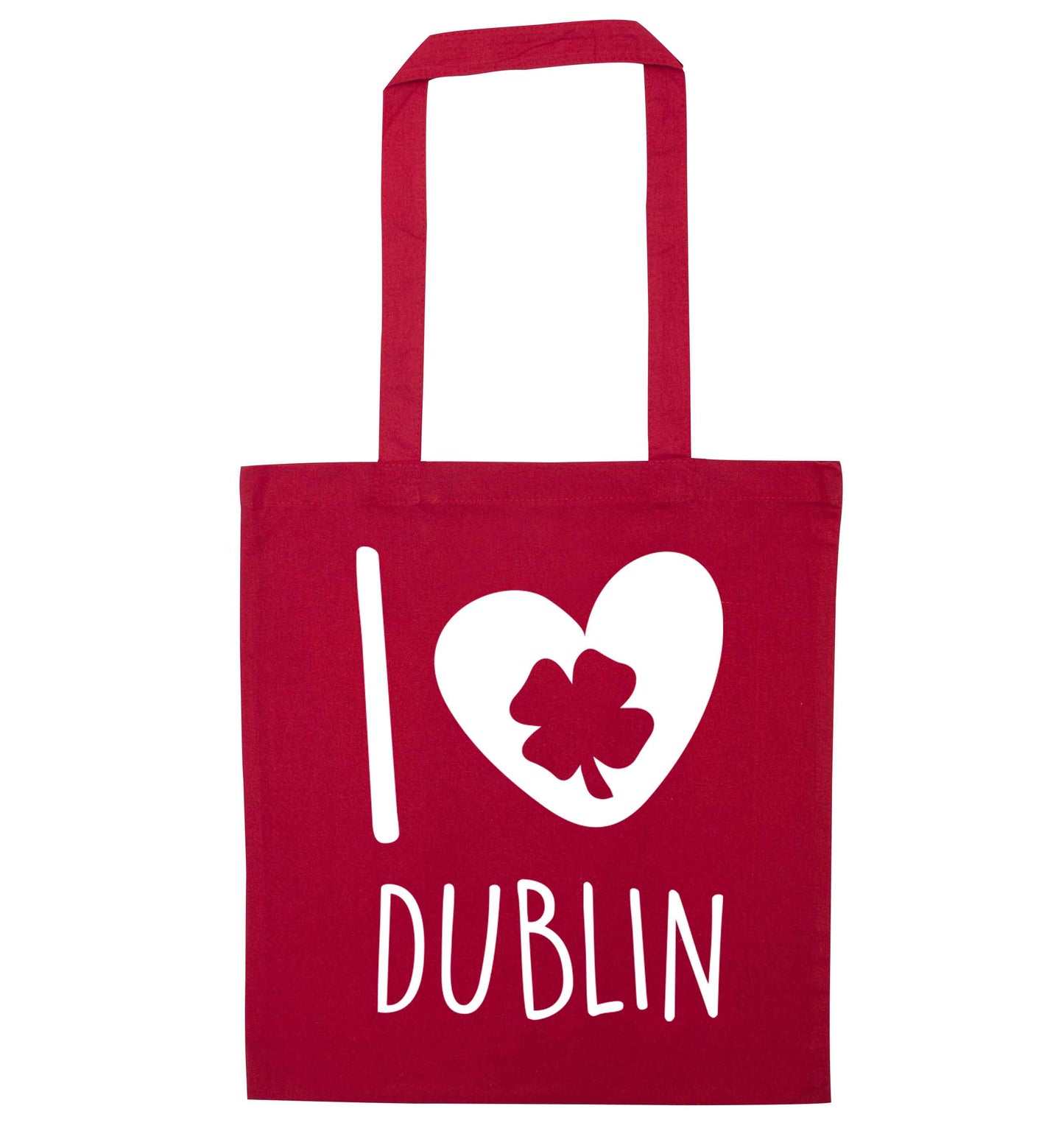 I love Dublin red tote bag