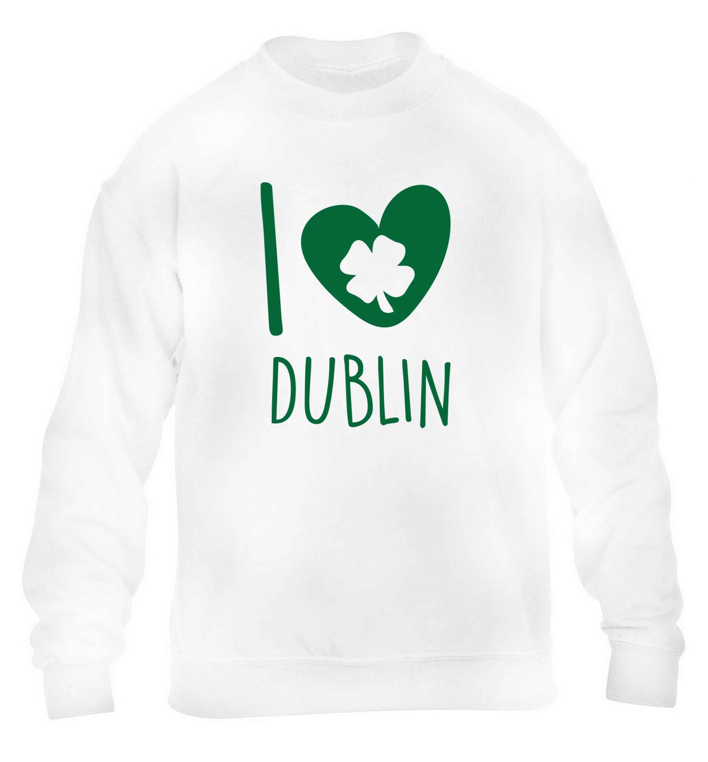I love Dublin children's white sweater 12-13 Years
