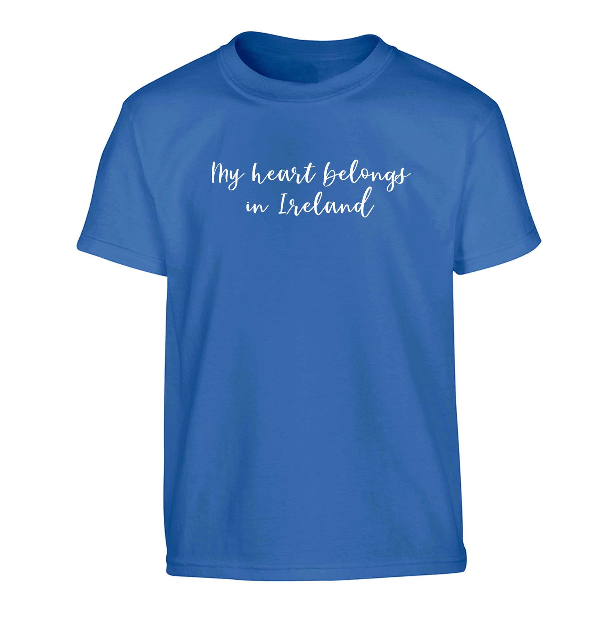 My heart belongs in Ireland Children's blue Tshirt 12-13 Years