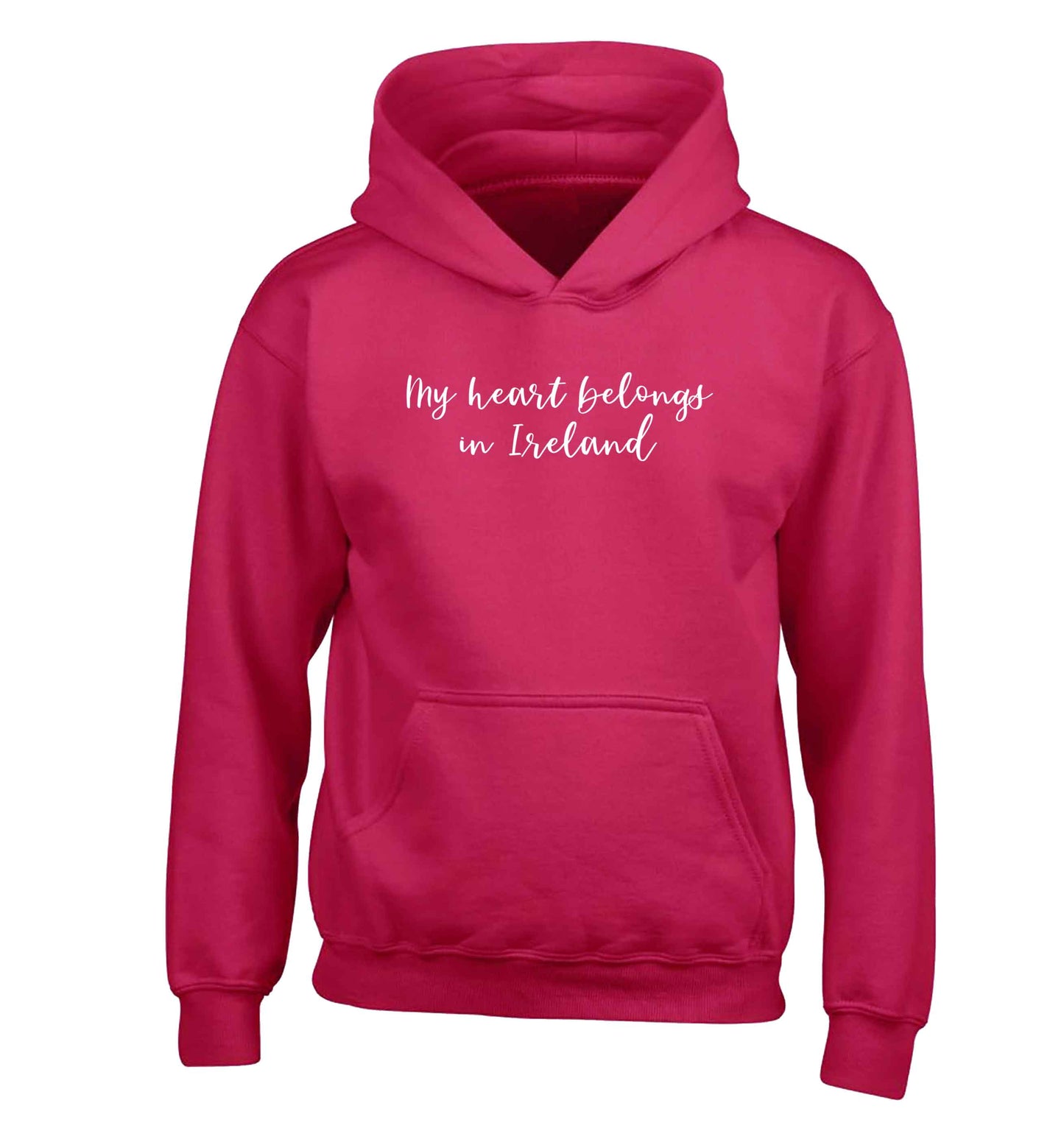My heart belongs in Ireland children's pink hoodie 12-13 Years