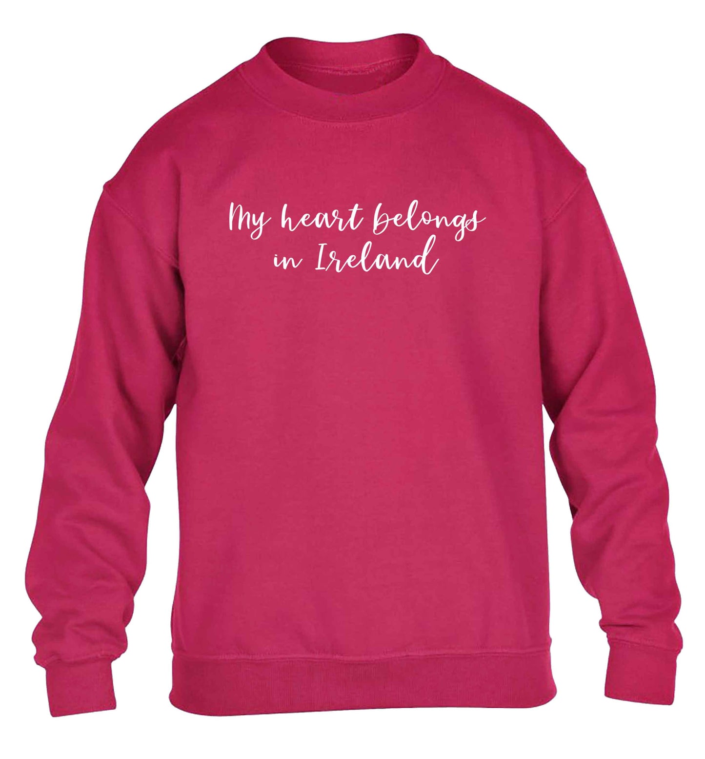 My heart belongs in Ireland children's pink sweater 12-13 Years