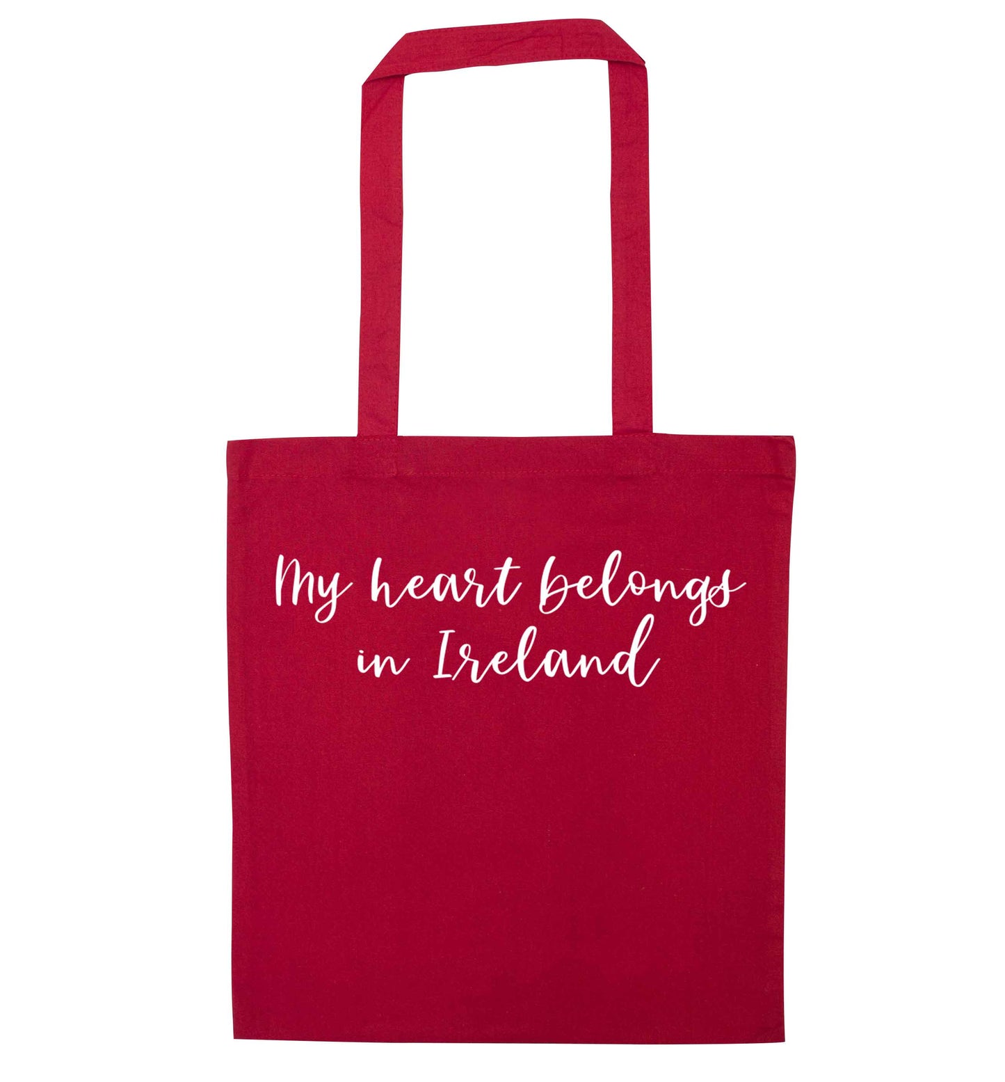 My heart belongs in Ireland red tote bag