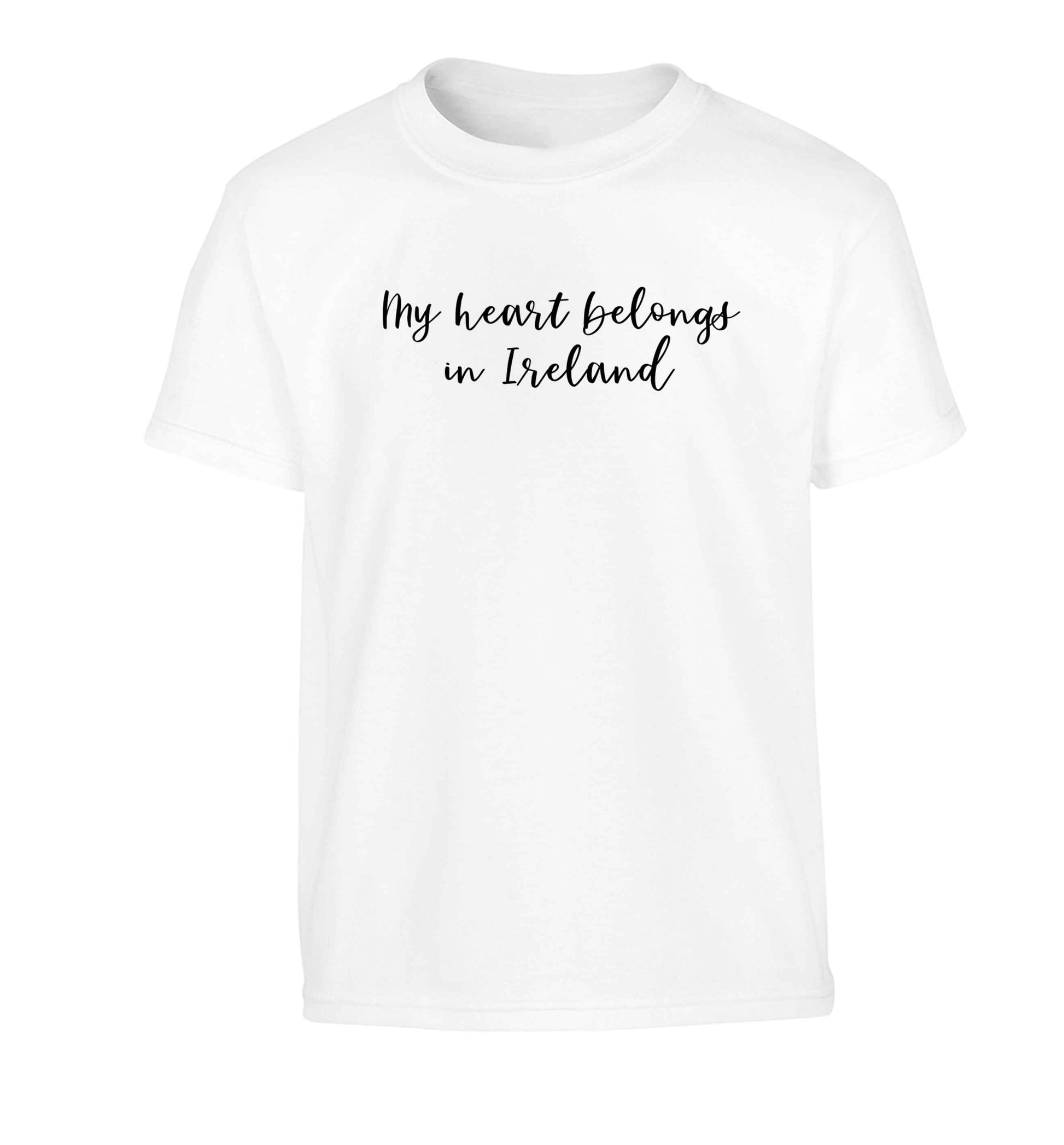 My heart belongs in Ireland Children's white Tshirt 12-13 Years