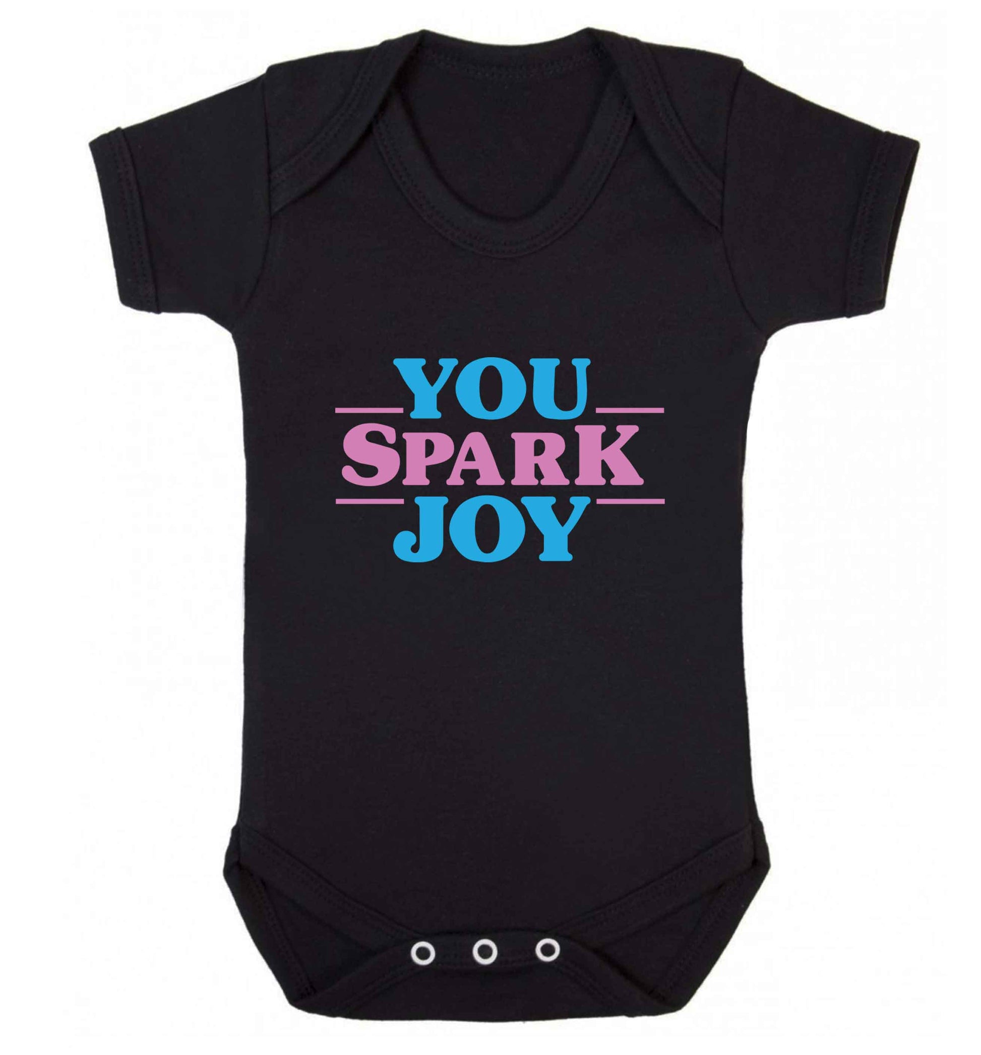 You spark joy baby vest black 18-24 months