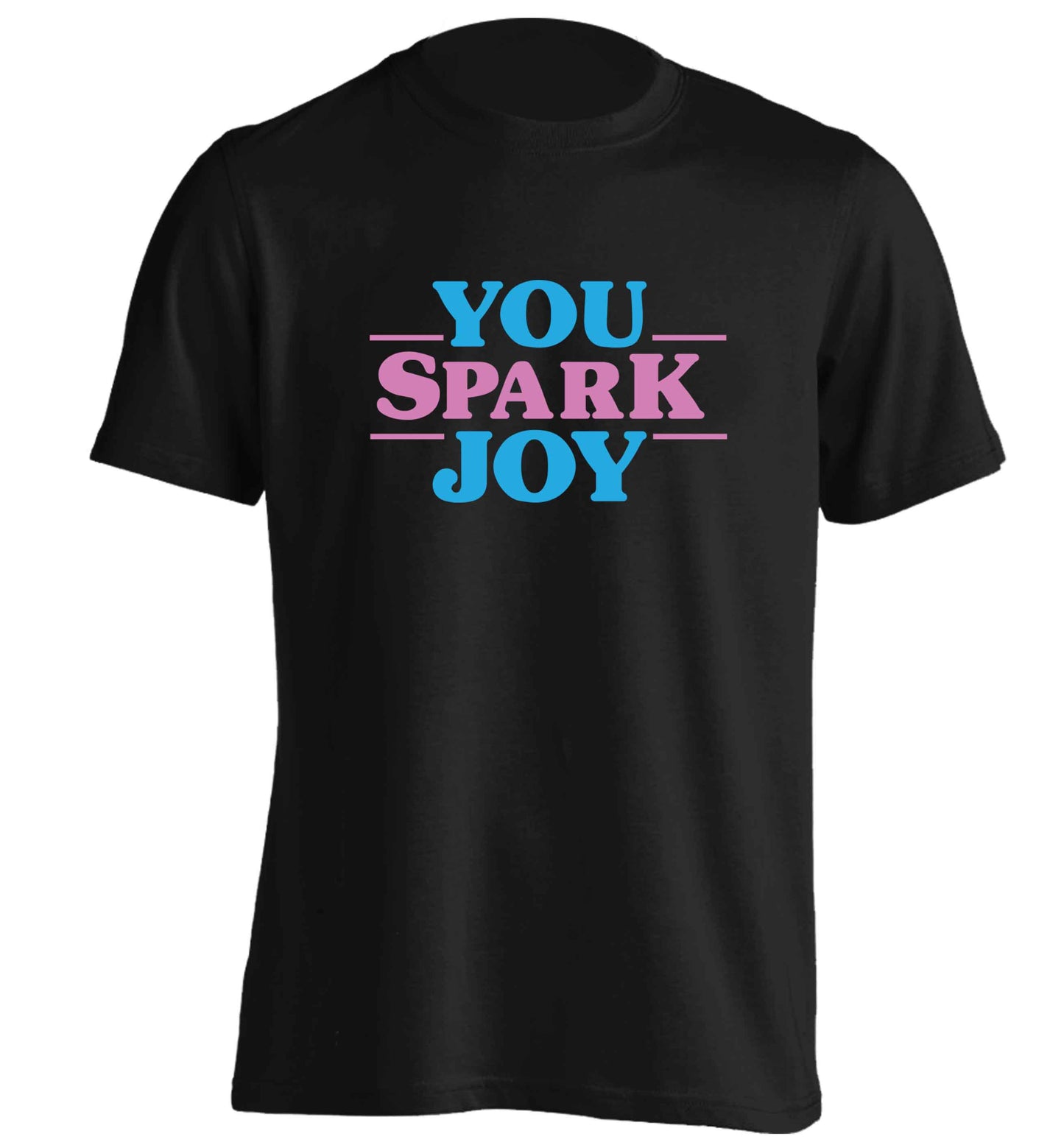You spark joy adults unisex black Tshirt 2XL
