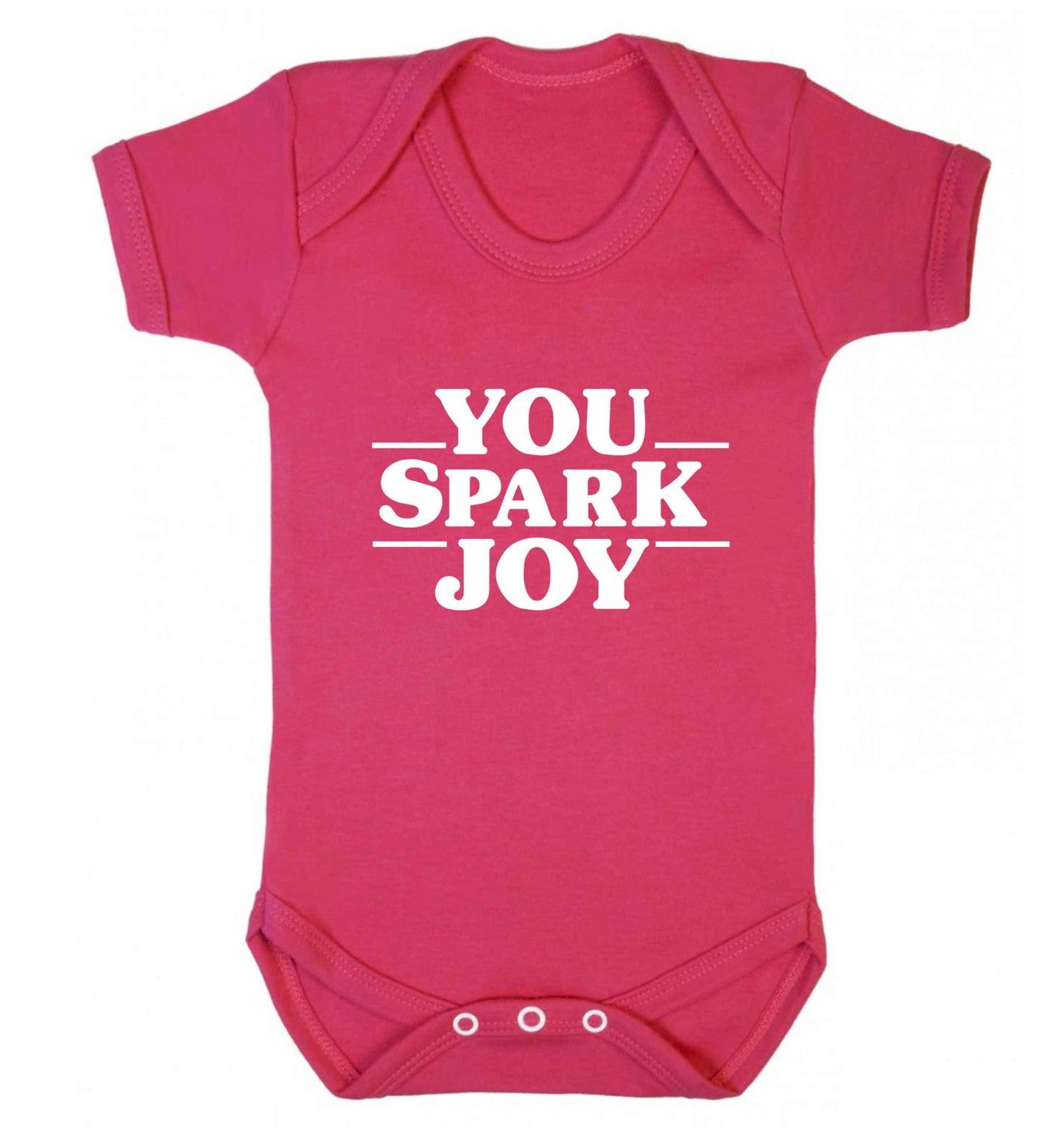 You spark joy baby vest dark pink 18-24 months