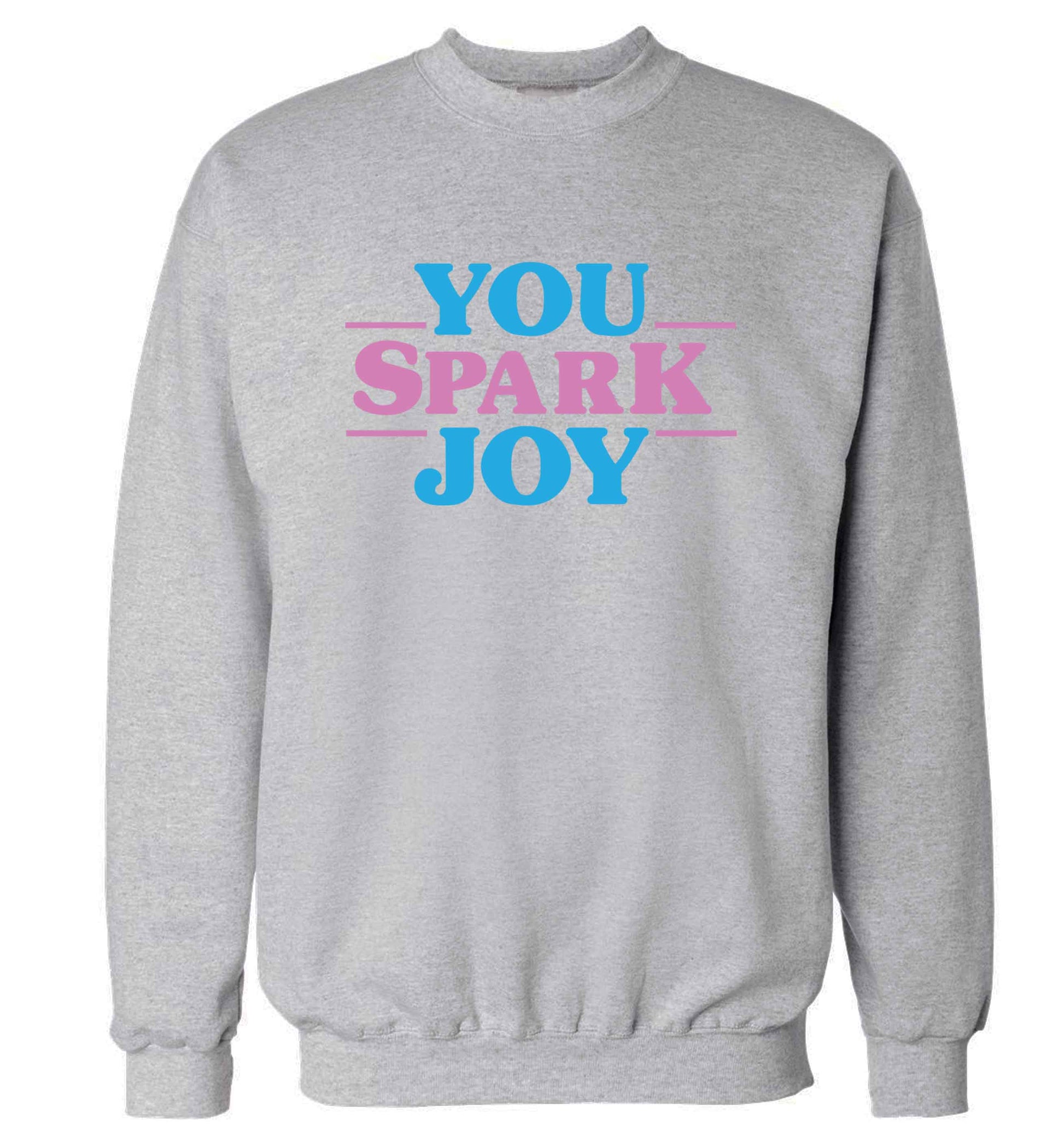 You spark joy adult's unisex grey sweater 2XL