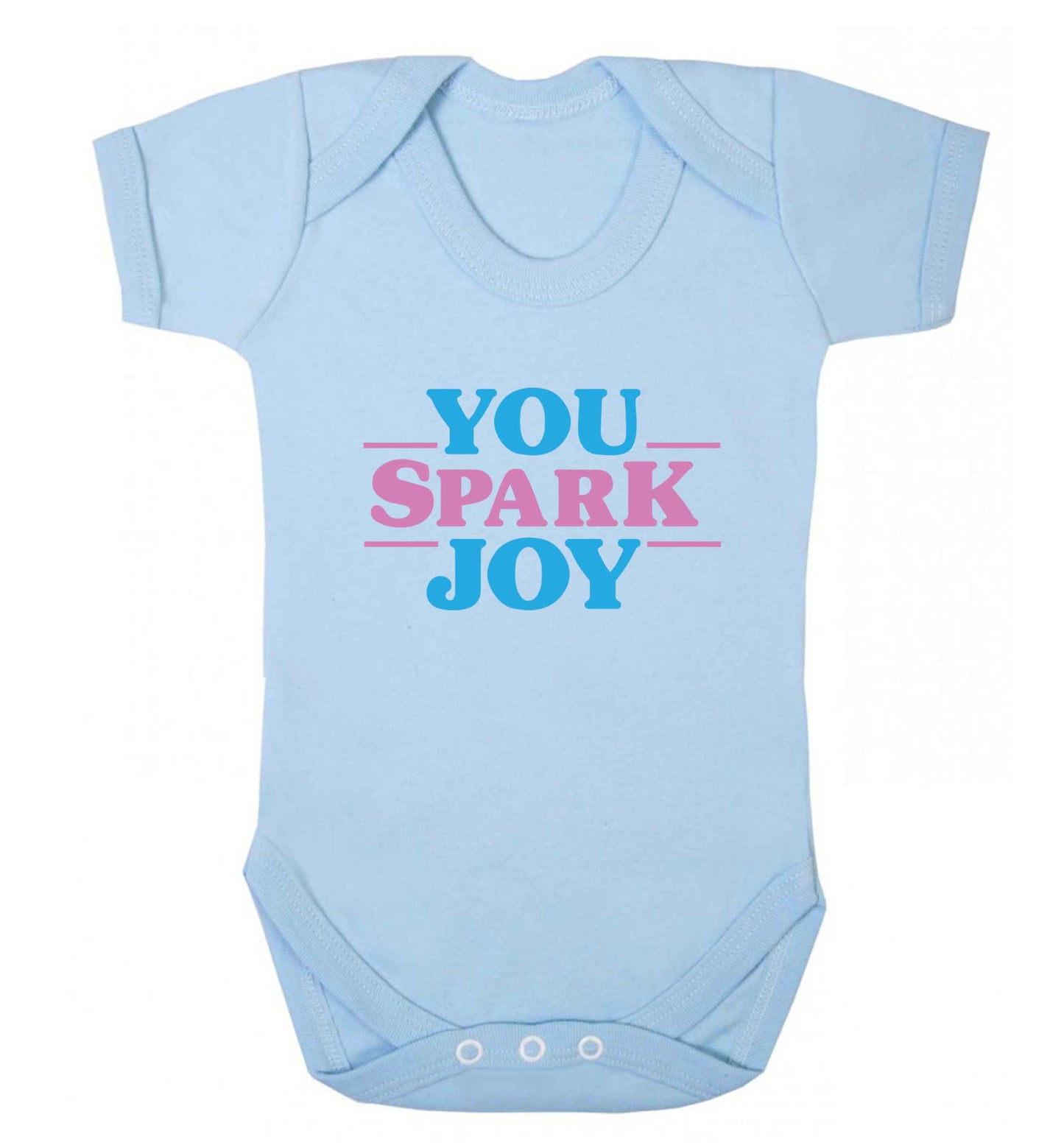 You spark joy baby vest pale blue 18-24 months