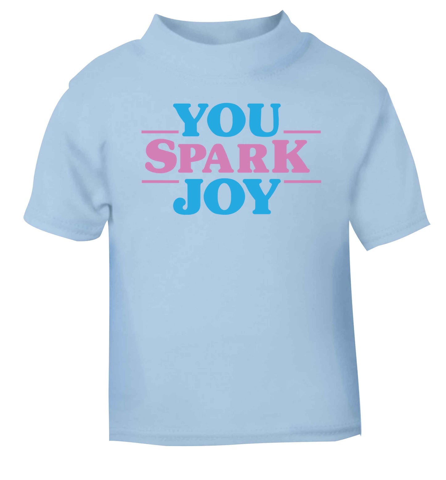 You spark joy light blue baby toddler Tshirt 2 Years