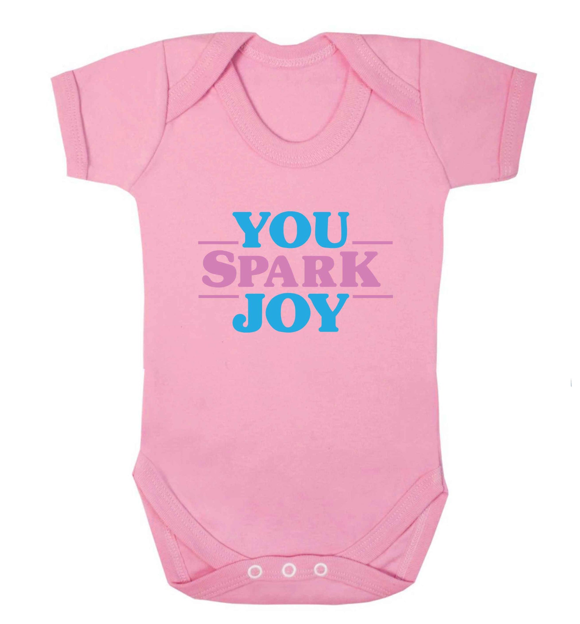 You spark joy baby vest pale pink 18-24 months