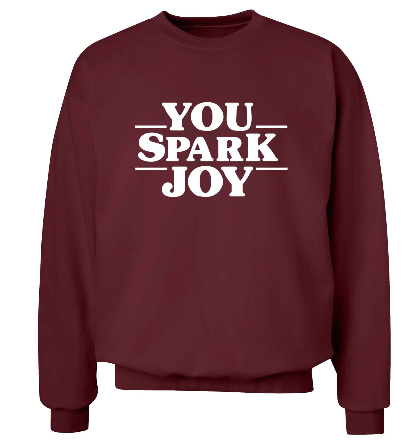You spark joy adult's unisex maroon sweater 2XL