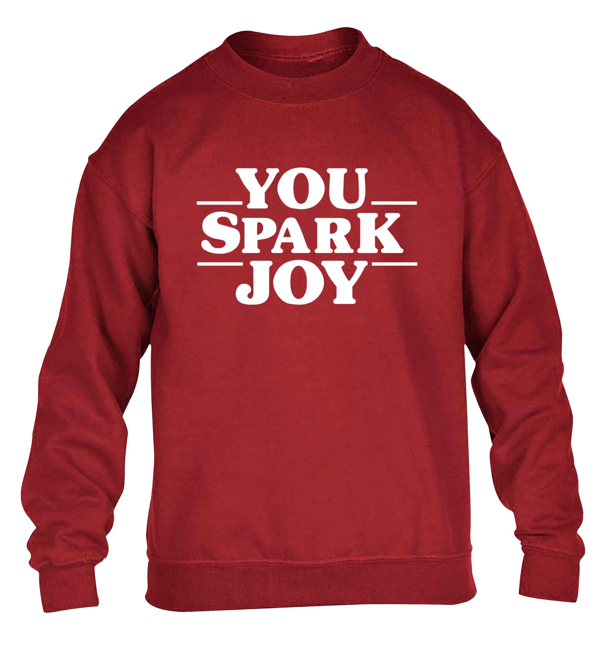 You spark joy children's grey sweater 12-13 Years