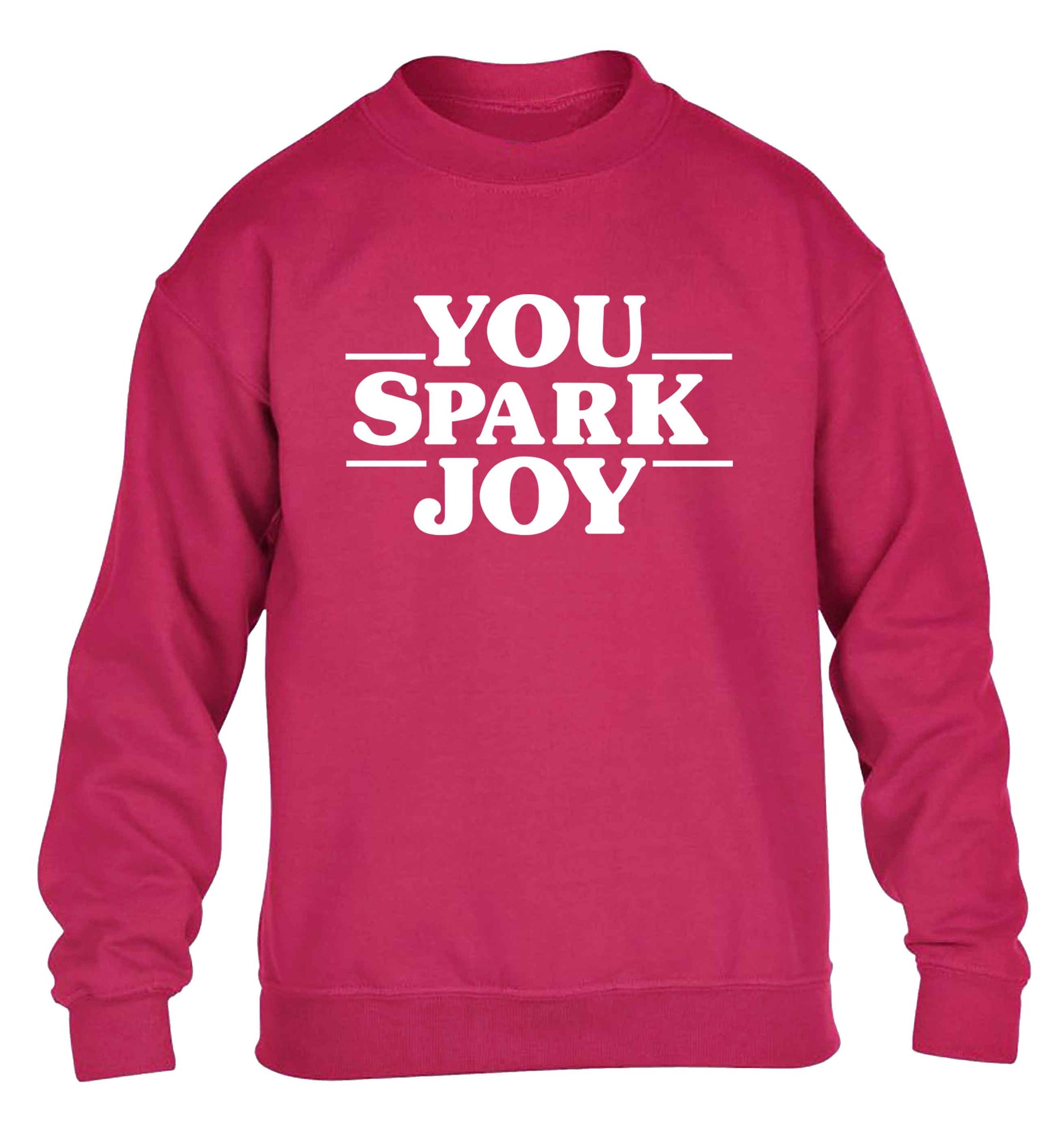 You spark joy children's pink sweater 12-13 Years