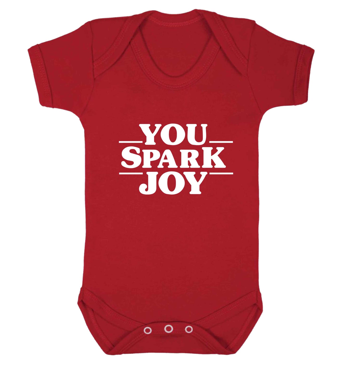 You spark joy baby vest red 18-24 months