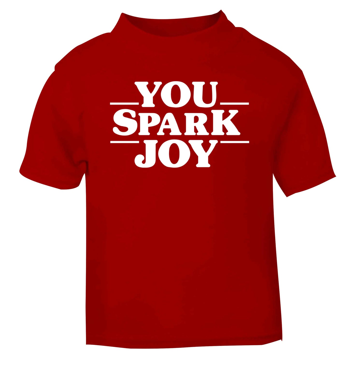 You spark joy red baby toddler Tshirt 2 Years