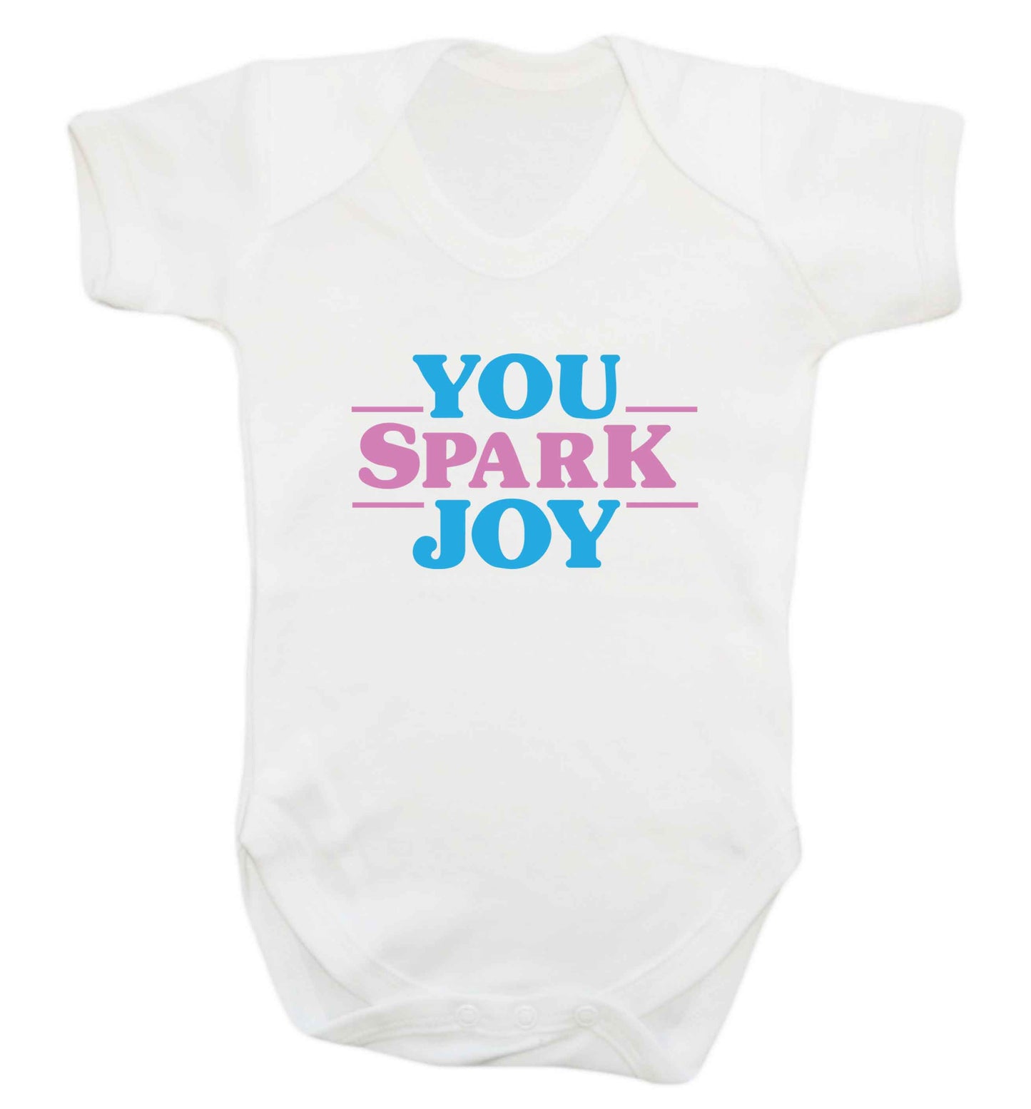 You spark joy baby vest white 18-24 months