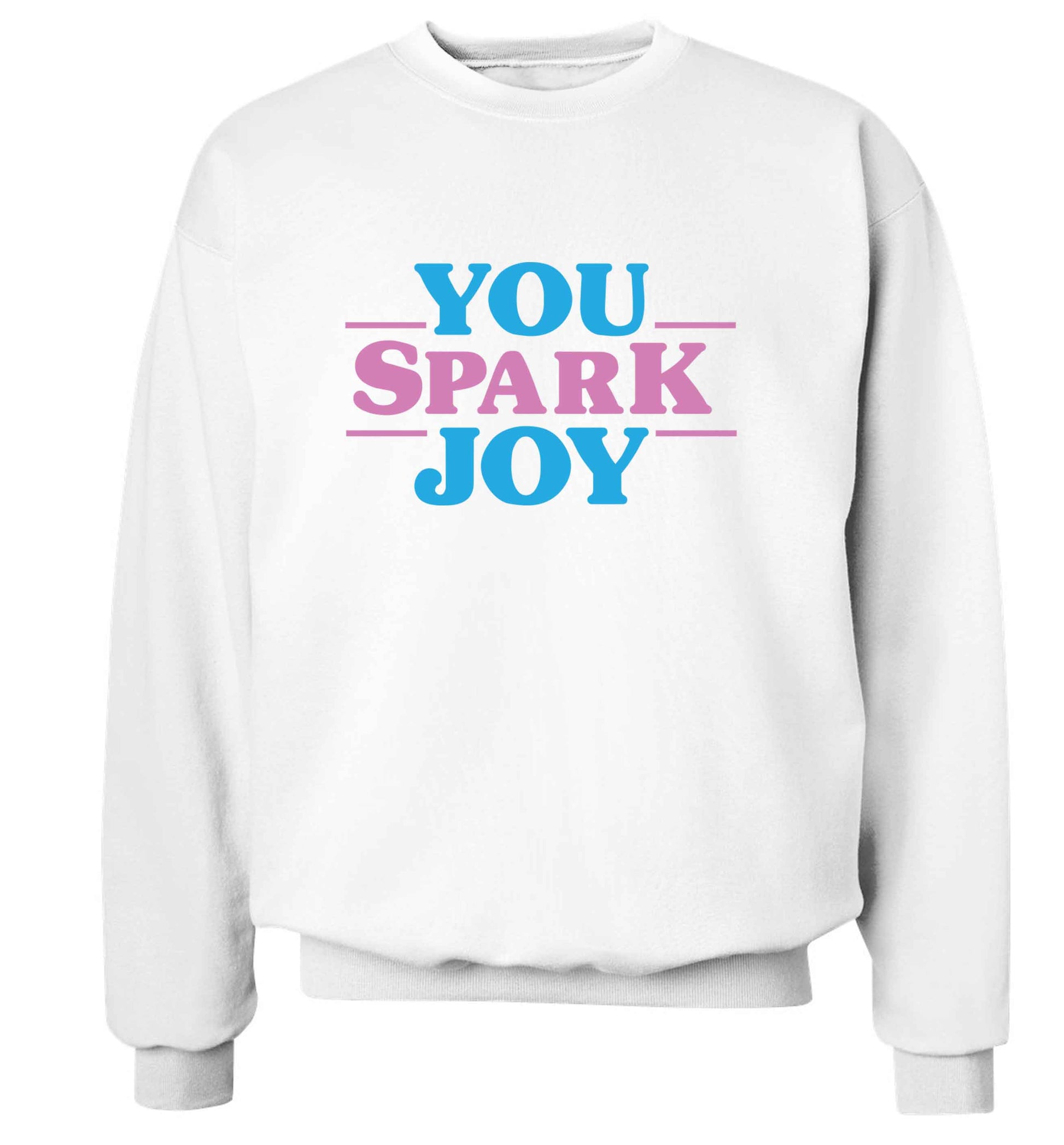 You spark joy adult's unisex white sweater 2XL
