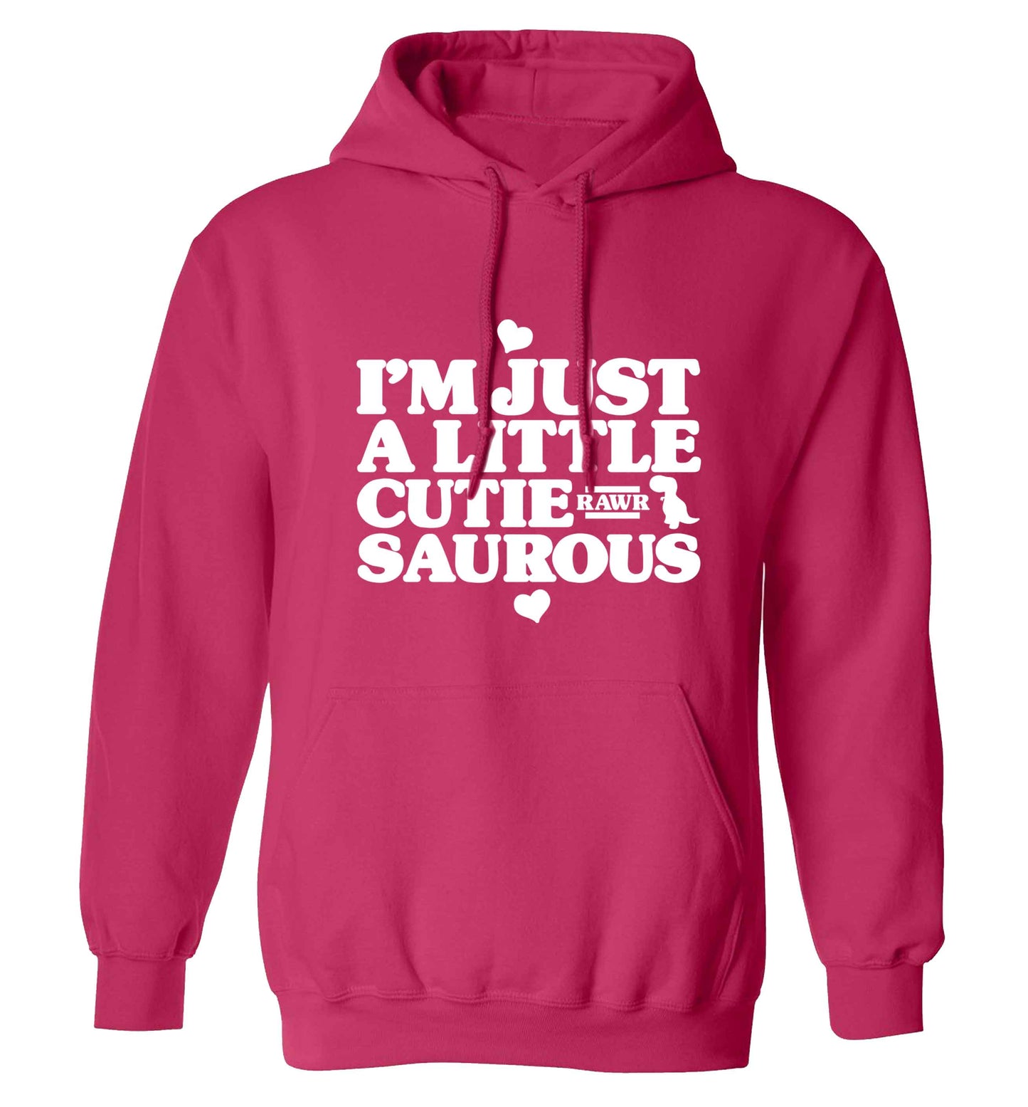 I'm just a little cutiesaurous adults unisex pink hoodie 2XL