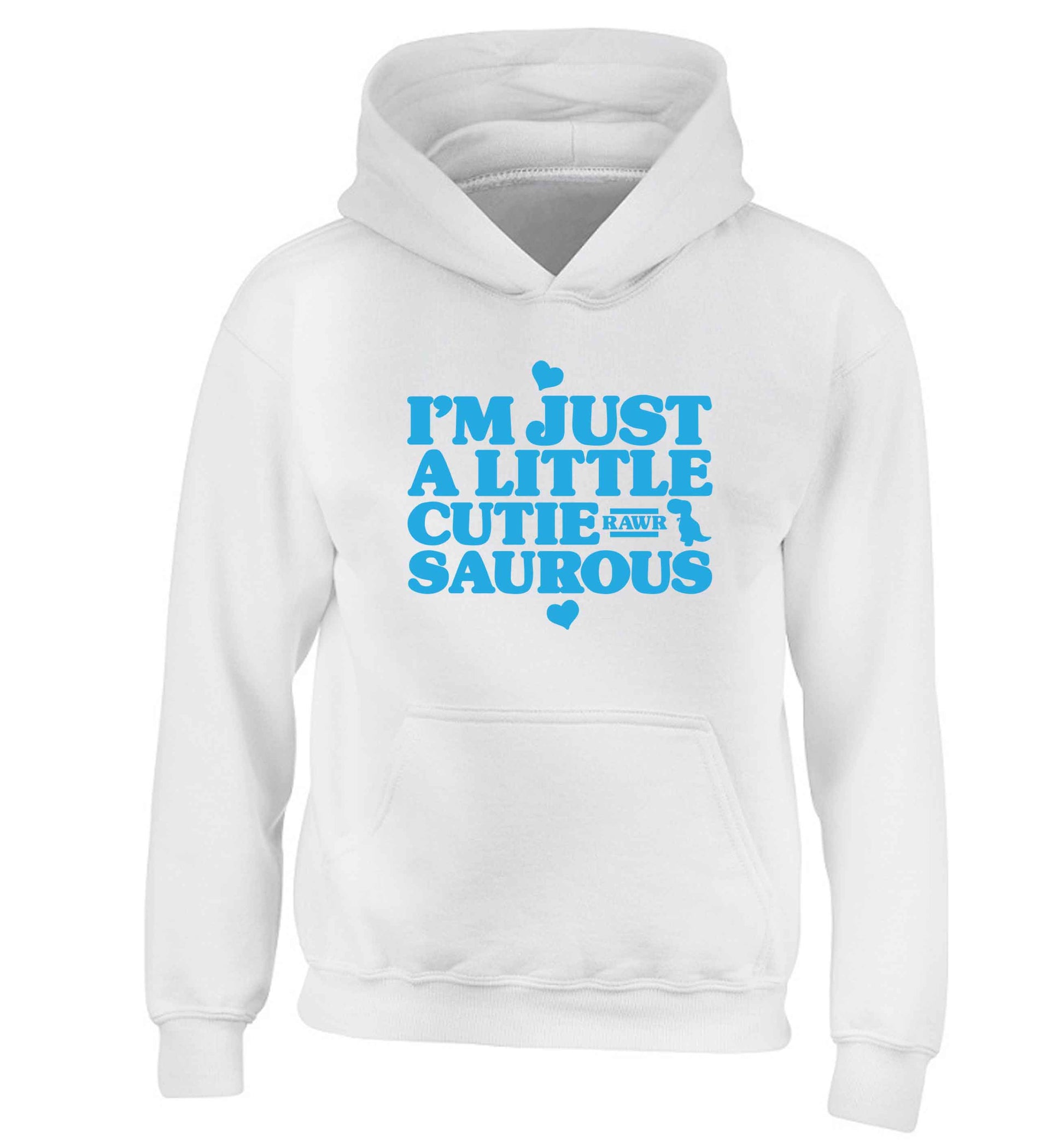 I'm just a little cutiesaurous children's white hoodie 12-13 Years