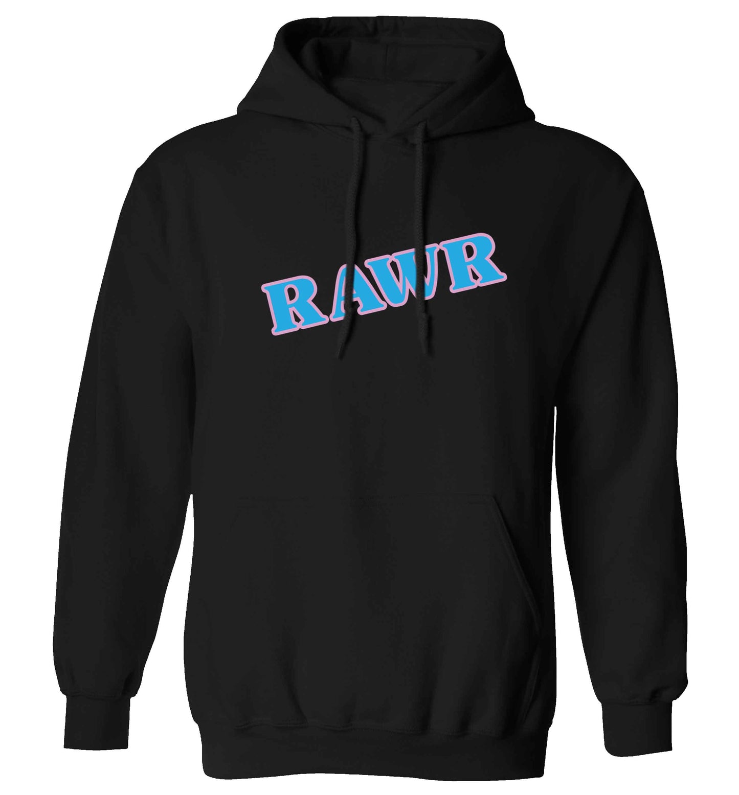 Rawr adults unisex black hoodie 2XL