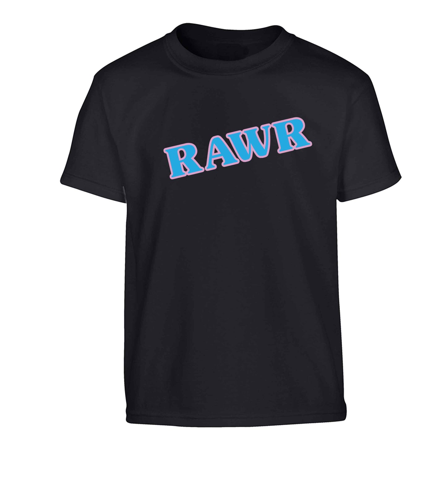 Rawr Children's black Tshirt 12-13 Years