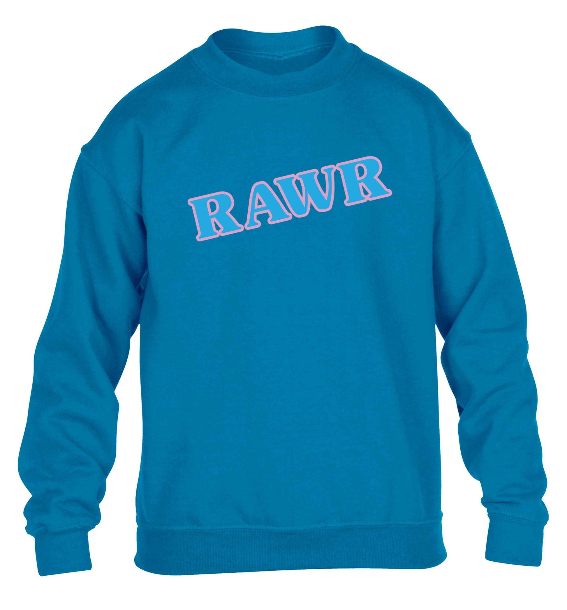 Rawr children's blue sweater 12-13 Years