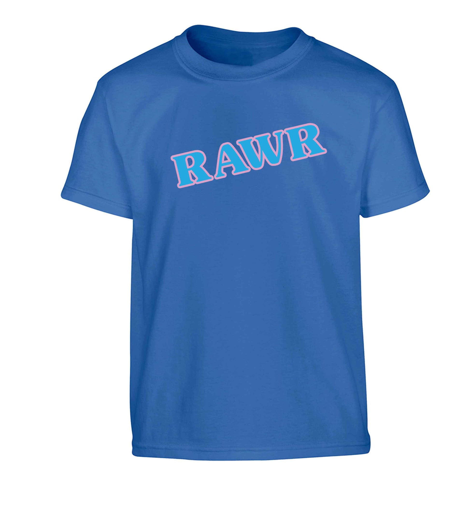 Rawr Children's blue Tshirt 12-13 Years