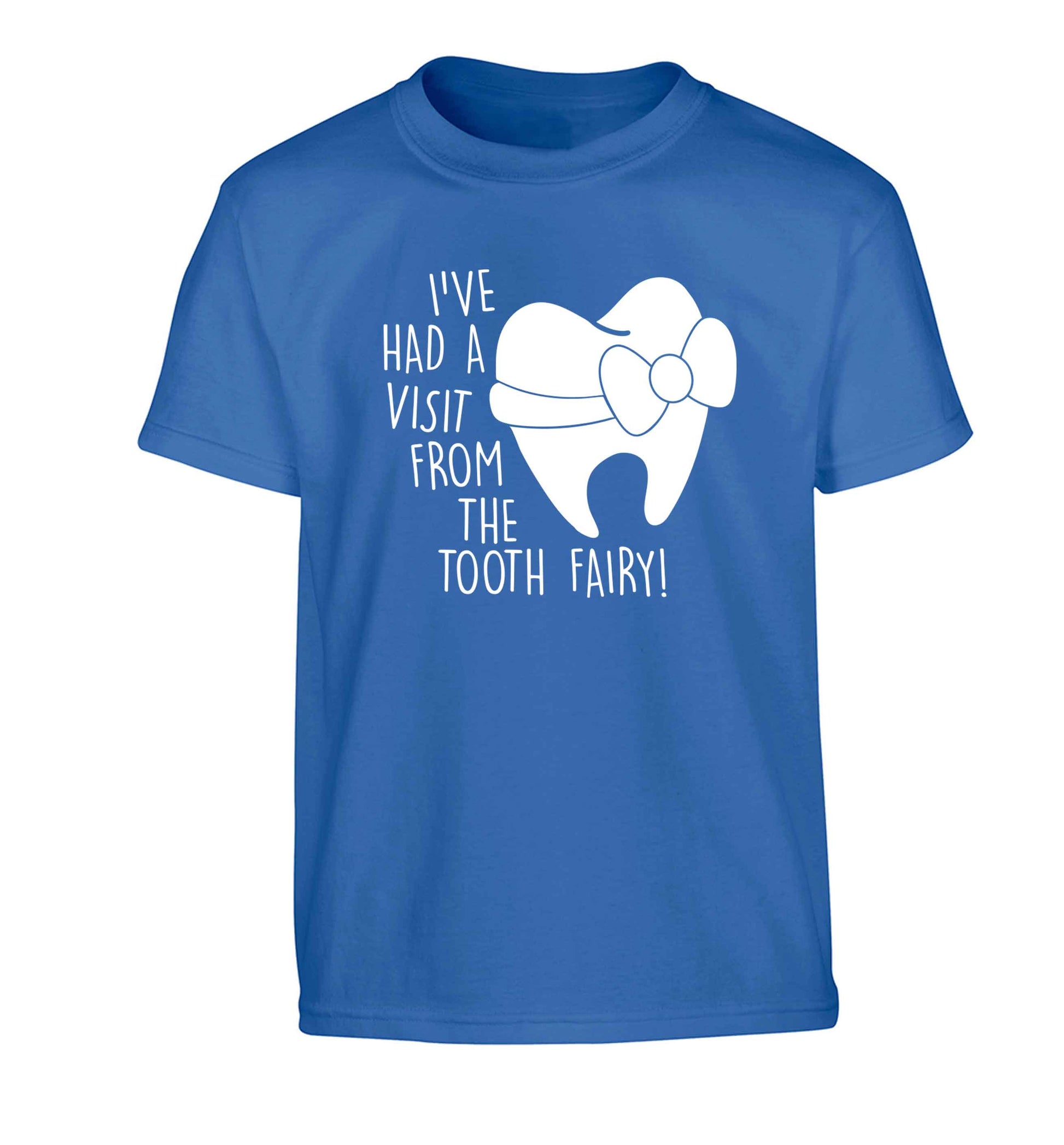 Visit From Tooth Fairy Children's blue Tshirt 12-13 Years