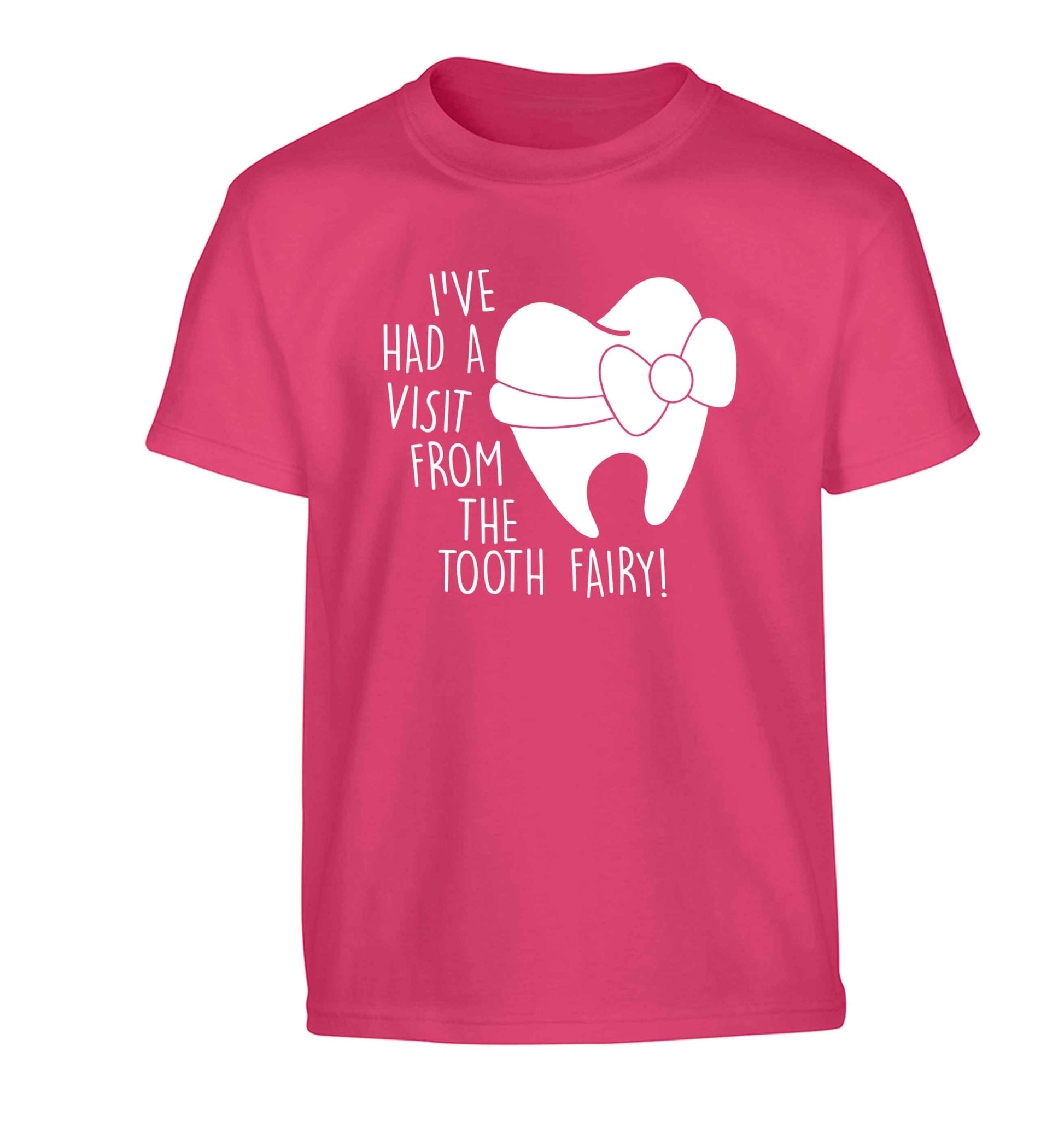 Visit From Tooth Fairy Children's pink Tshirt 12-13 Years