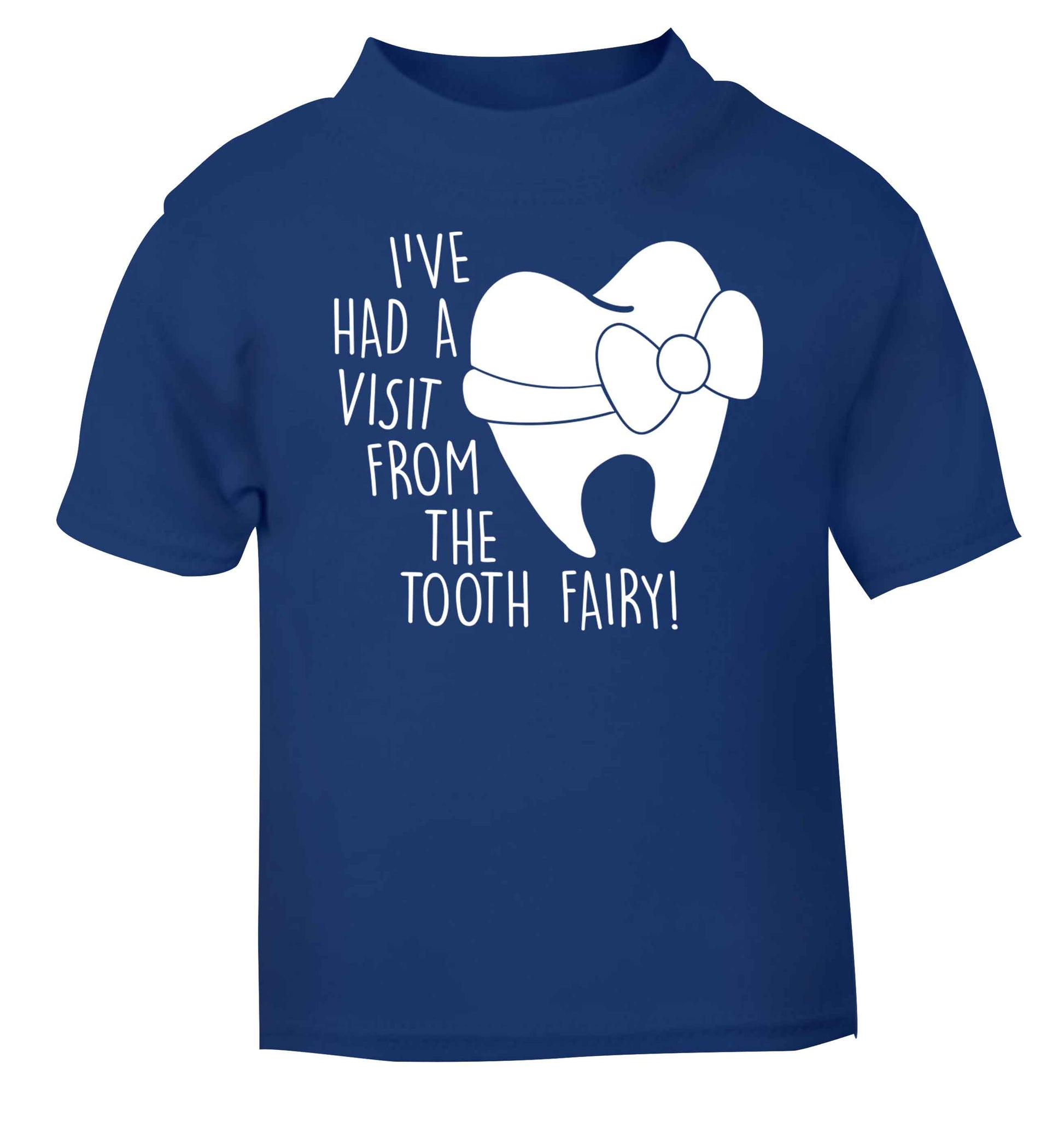 Visit From Tooth Fairy blue baby toddler Tshirt 2 Years