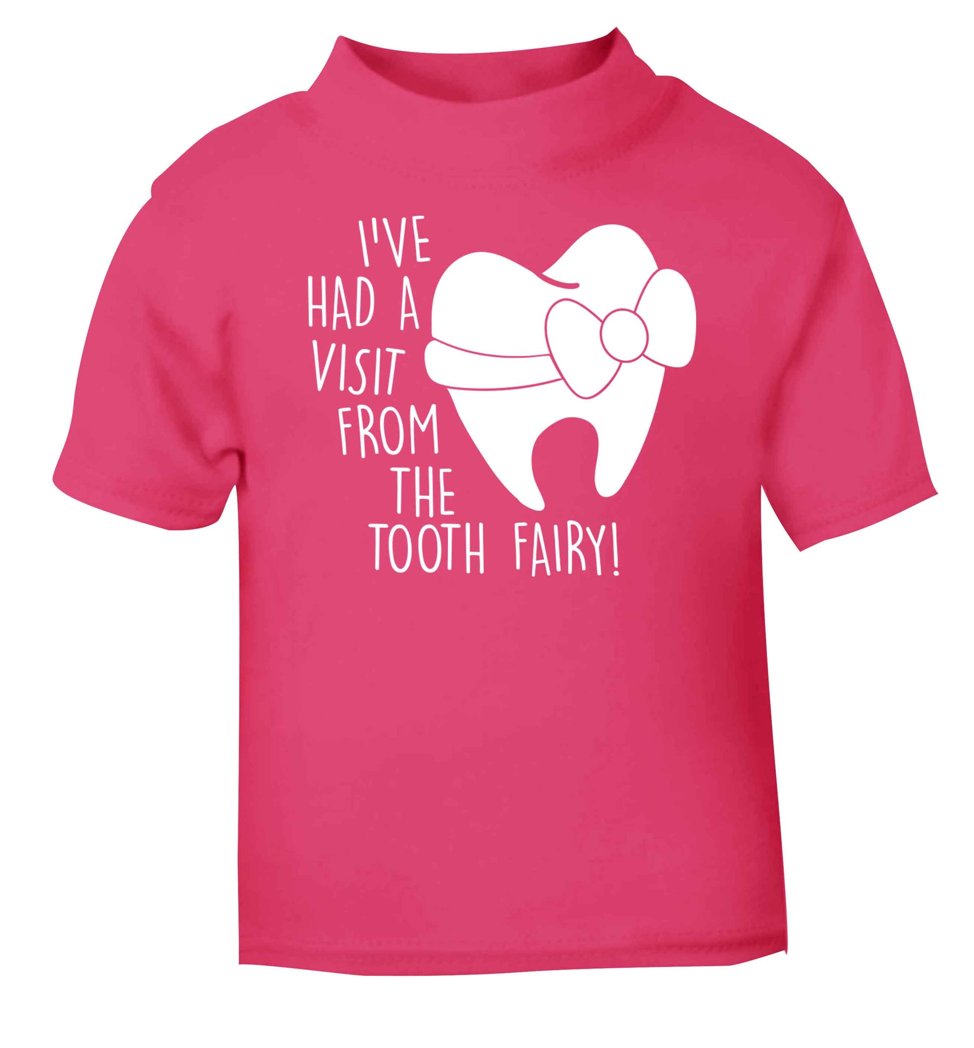 Visit From Tooth Fairy pink baby toddler Tshirt 2 Years