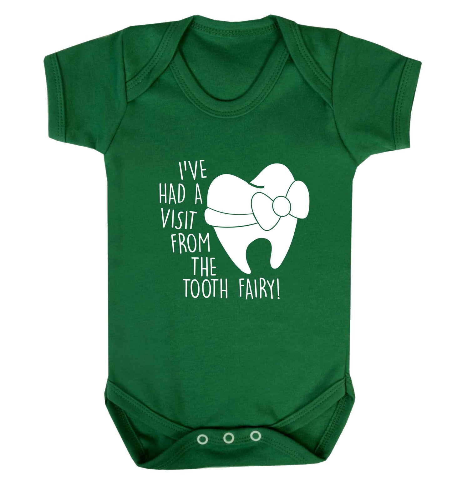Visit From Tooth Fairy baby vest green 18-24 months